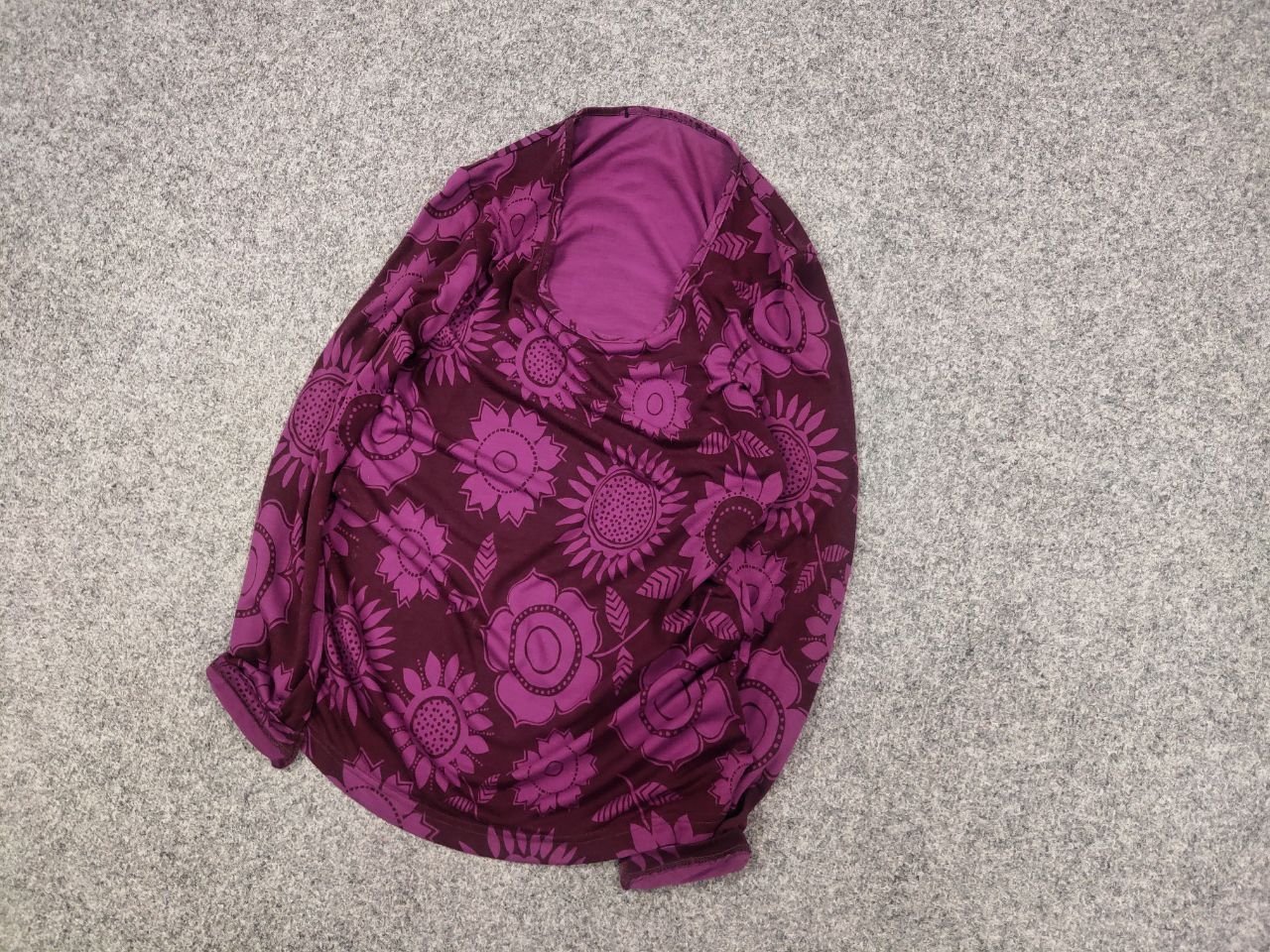 Gudrun Sjoden Gudrun Sjödén Design Long sleeve Flower Pattern Burgundy Size S / US 4 / IT 40 - 3 Thumbnail