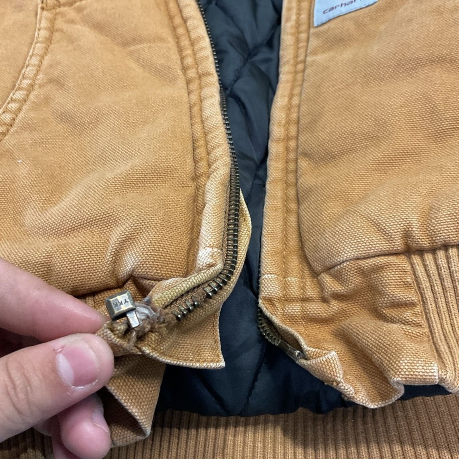 Carhartt Carhartt Distressed Khaki Canvas Jacket Size US XXS / EU 40 - 5 Thumbnail