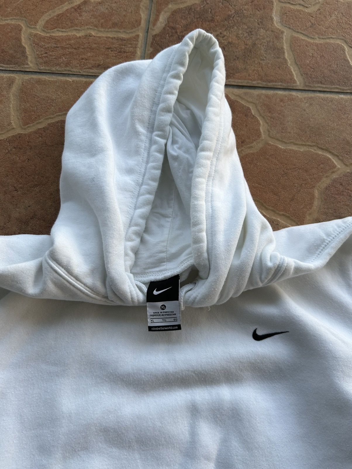 Nike Y2K White Nike hoodie Size US XL / EU 56 / 4 - 3 Thumbnail