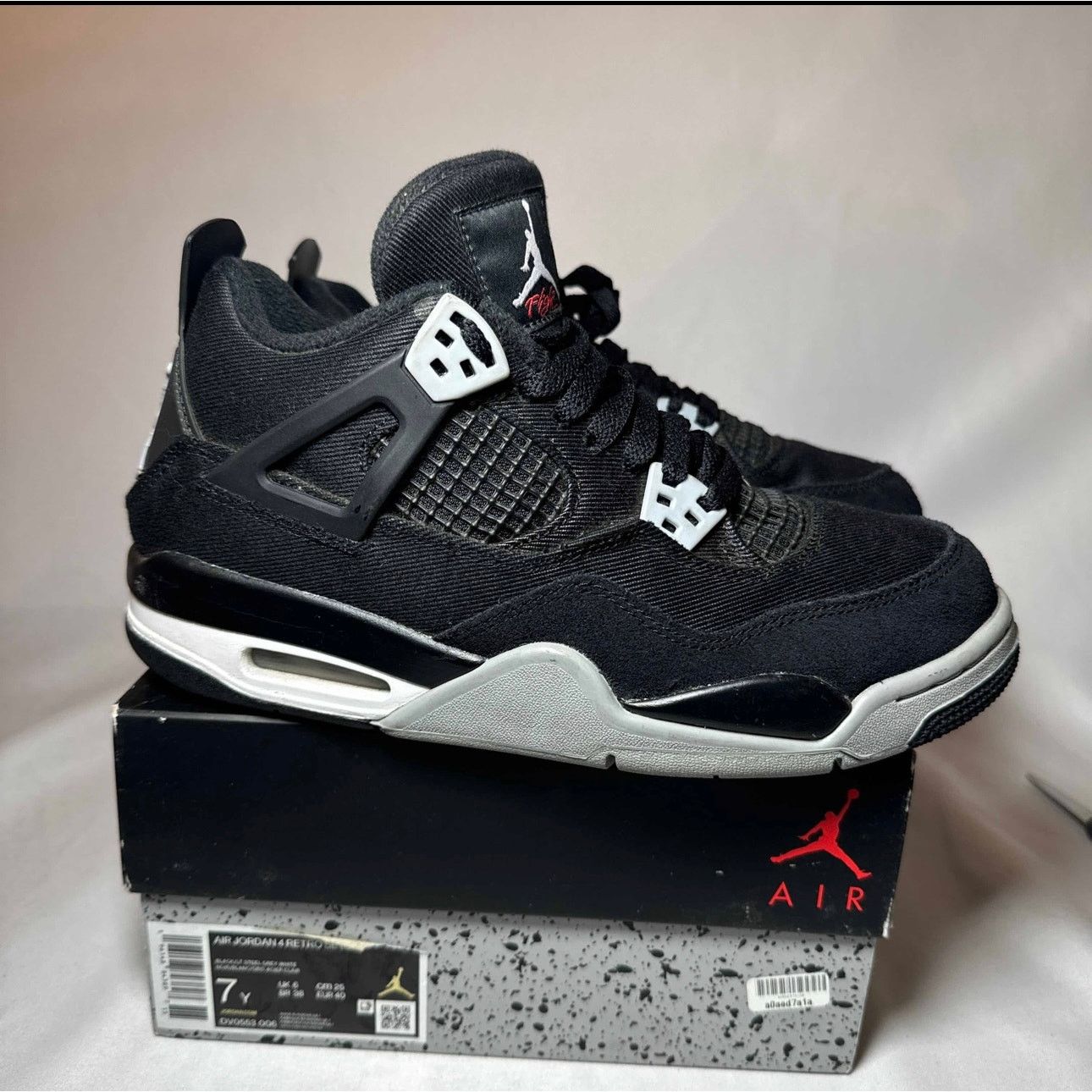 Jordan Brand × Nike Size 7 - Air Jordan 4 Retro SE GS Black Canvas Men's Shoes Size US 7 / EU 40 - 1 Thumbnail