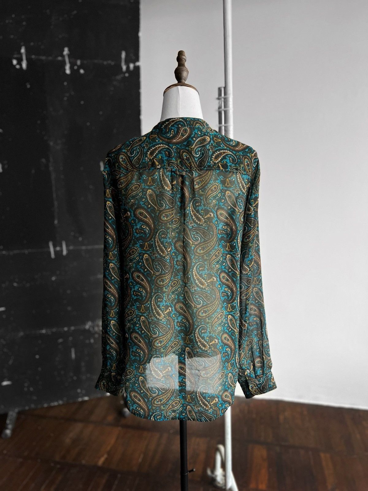 Designer × Tommy Hilfiger Tommy Hilfiger Womens Paisley Button Down Blouse Shirt LS Size L / US 10 / IT 46 - 2 Thumbnail
