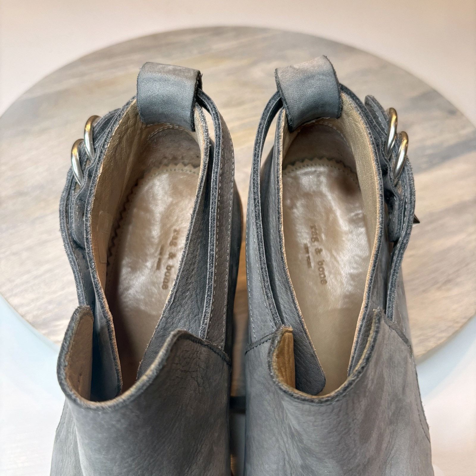 Rag & Bone Rag & Bone Sullivan Women's Grey Leather Boots Shoes Size 8 Size US 8 / IT 38 - 10 Thumbnail