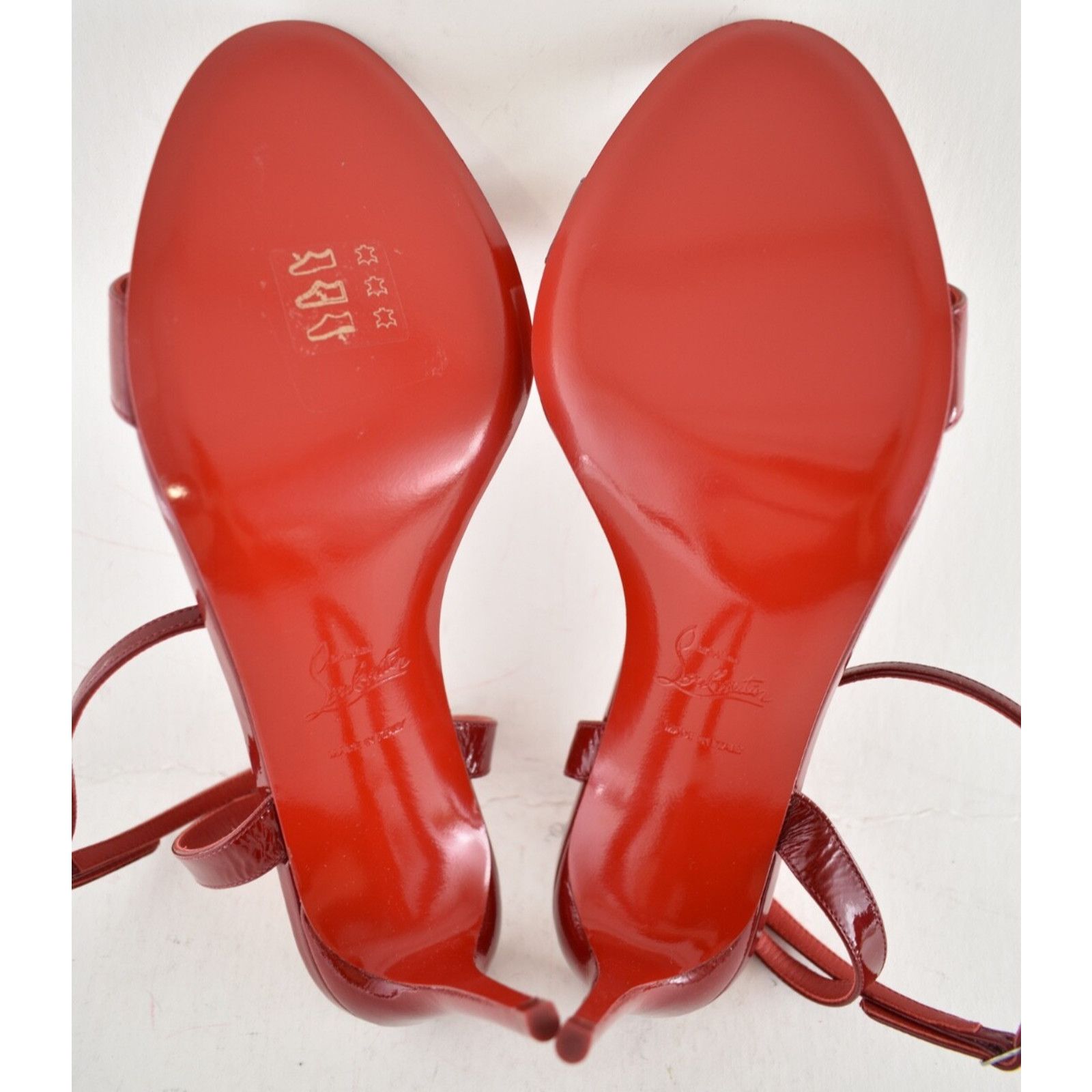 Christian Louboutin Christian Louboutin Loubigirl 85 Loubi Red Pat Ankle Strap Size US 10 / IT 40 - 11 Thumbnail