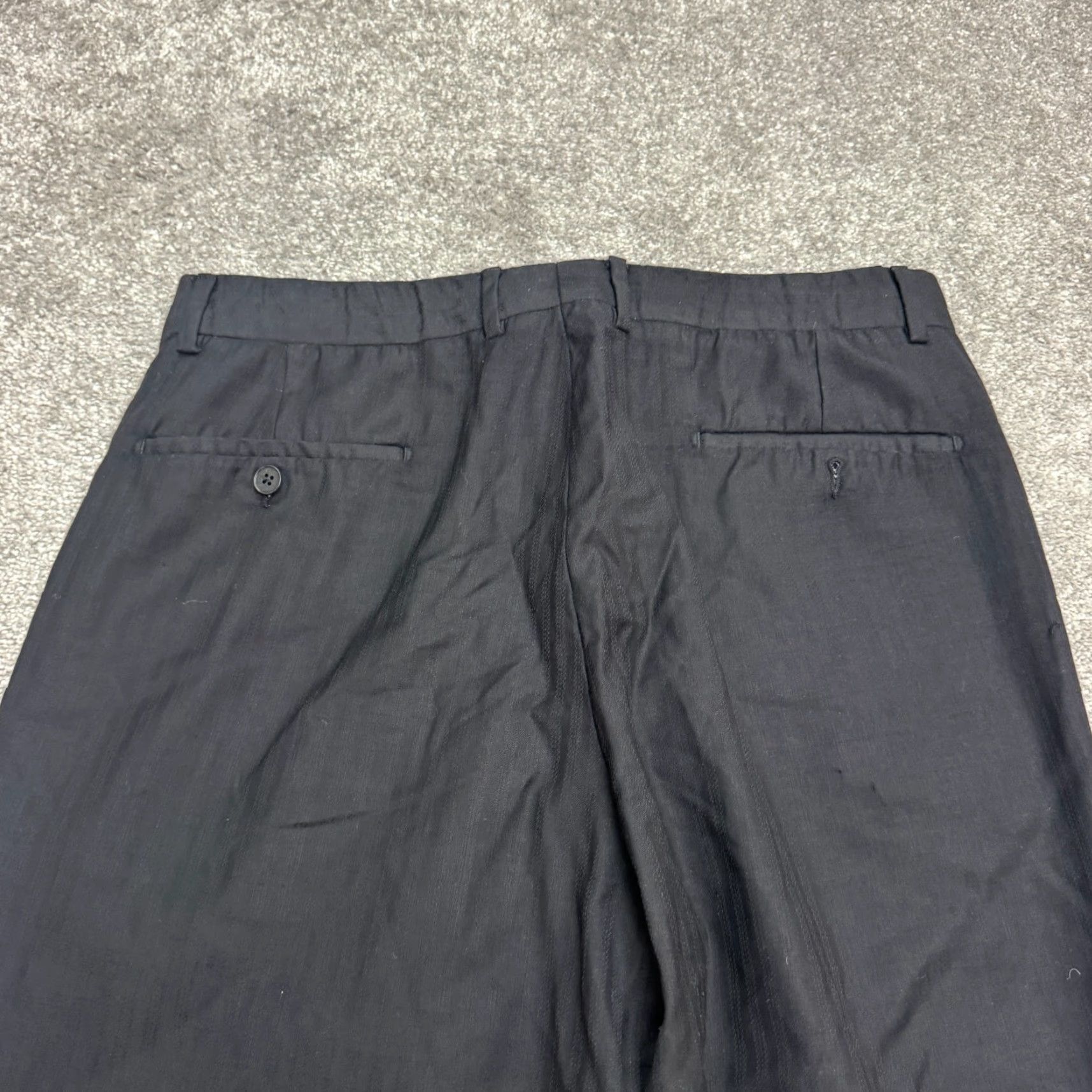 Vintage **Black Wool Mens Straight Leg Work Pants Giorgio Sanetti** User: Black Wool Mens Straight Leg Work Pants Giorgio Sanetti Size US 36 / EU 52 - 4 Thumbnail