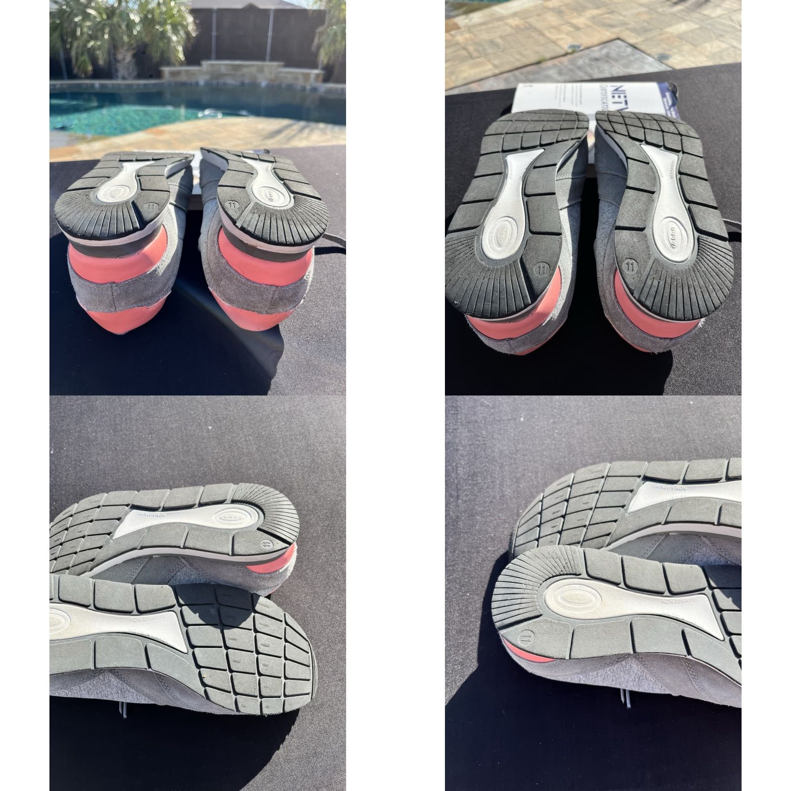 Vintage Dr. Scholl's Sneakers Gray Pink Lace Up Leather Comfort Athletic Women's Shoes Size 11 Preowned Good Size US 11 / IT 41 - 9 Thumbnail