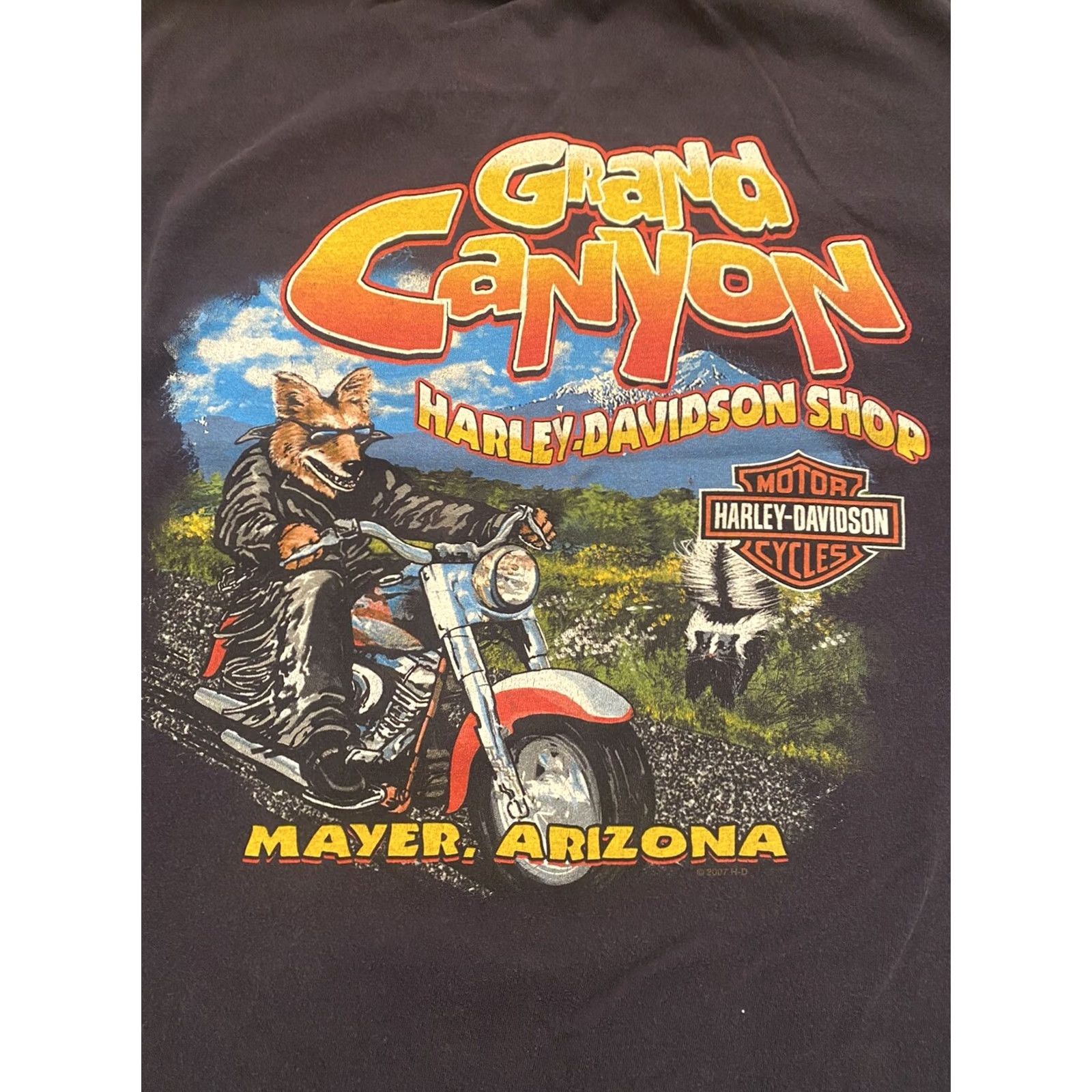 Harley Davidson Harley-Davidson T-Shirt World Famous Grand Canyon Mayer, CA Black 3XL Men Shirt Size US XXL / EU 58 / 5 - 2 Thumbnail