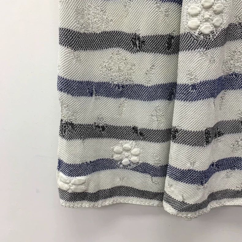 Chanel Chanel Color-blocked striped camellia embroidered casual w Size 25" / US 0 / IT 36 - 4 Thumbnail
