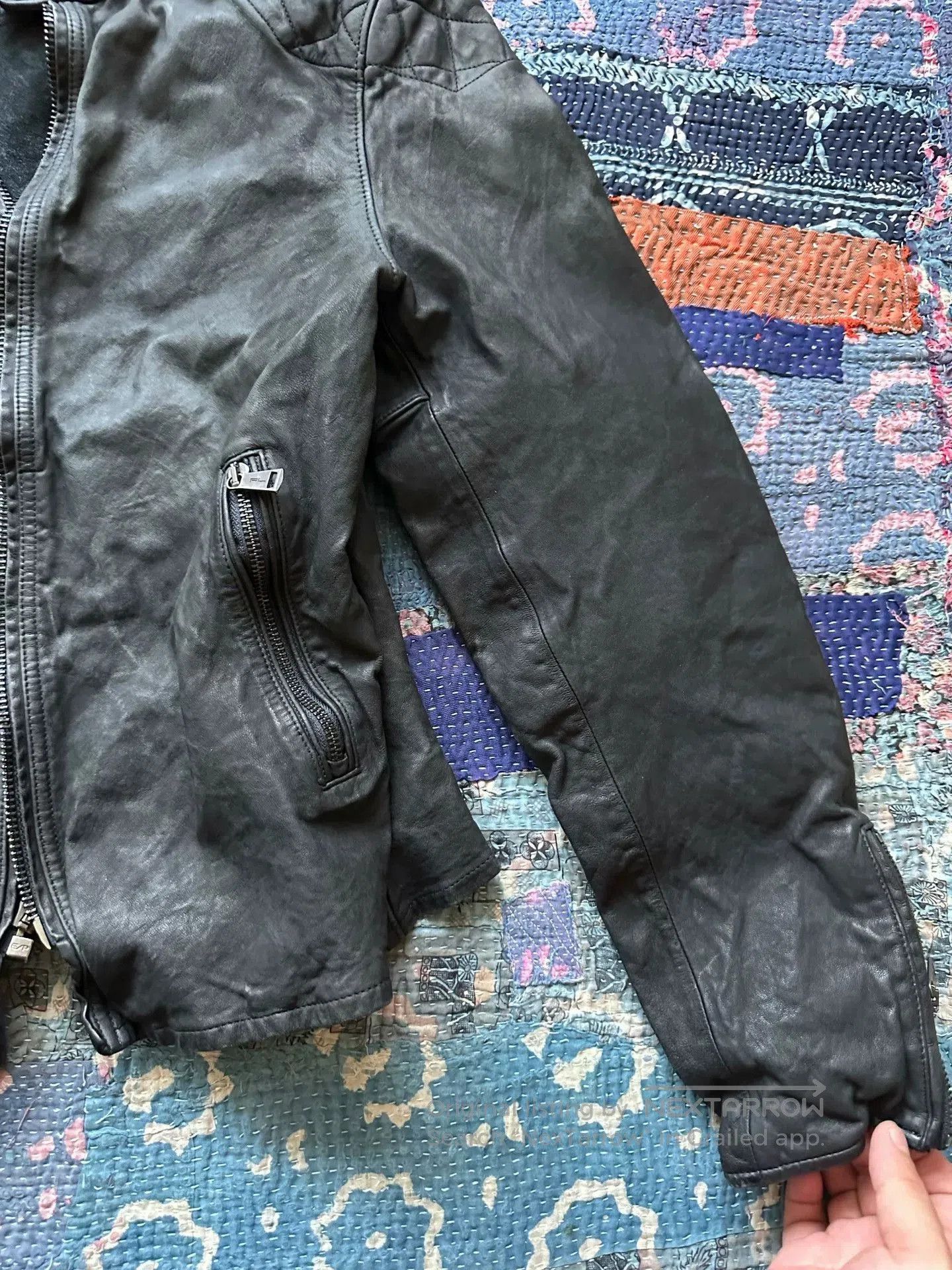 RRL Ralph Lauren Ralph Lauren RRL Black Label Distressed Moto Jacket. Size US S / EU 44-46 / 1 - 5 Thumbnail