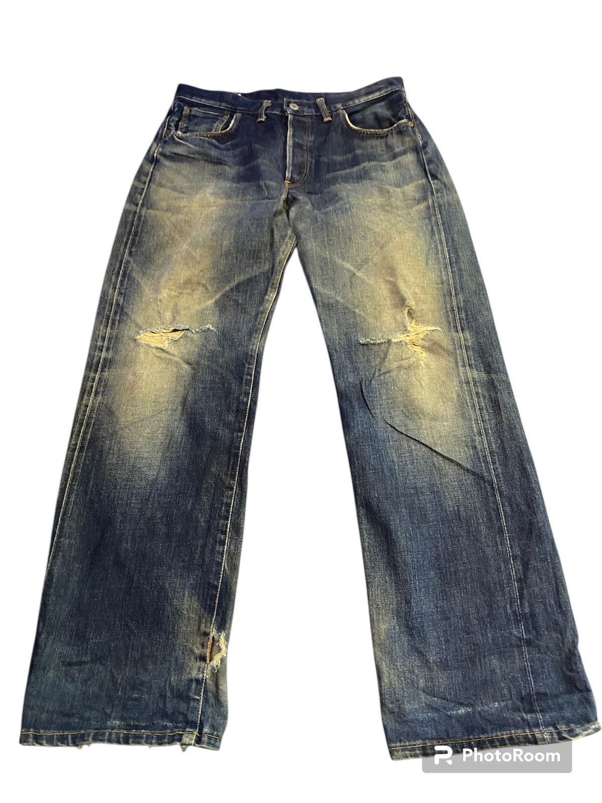 Edwin Vintage Edwin selvedge japan 🇯🇵 distressed Size US 32 / EU 48 - 1 Thumbnail