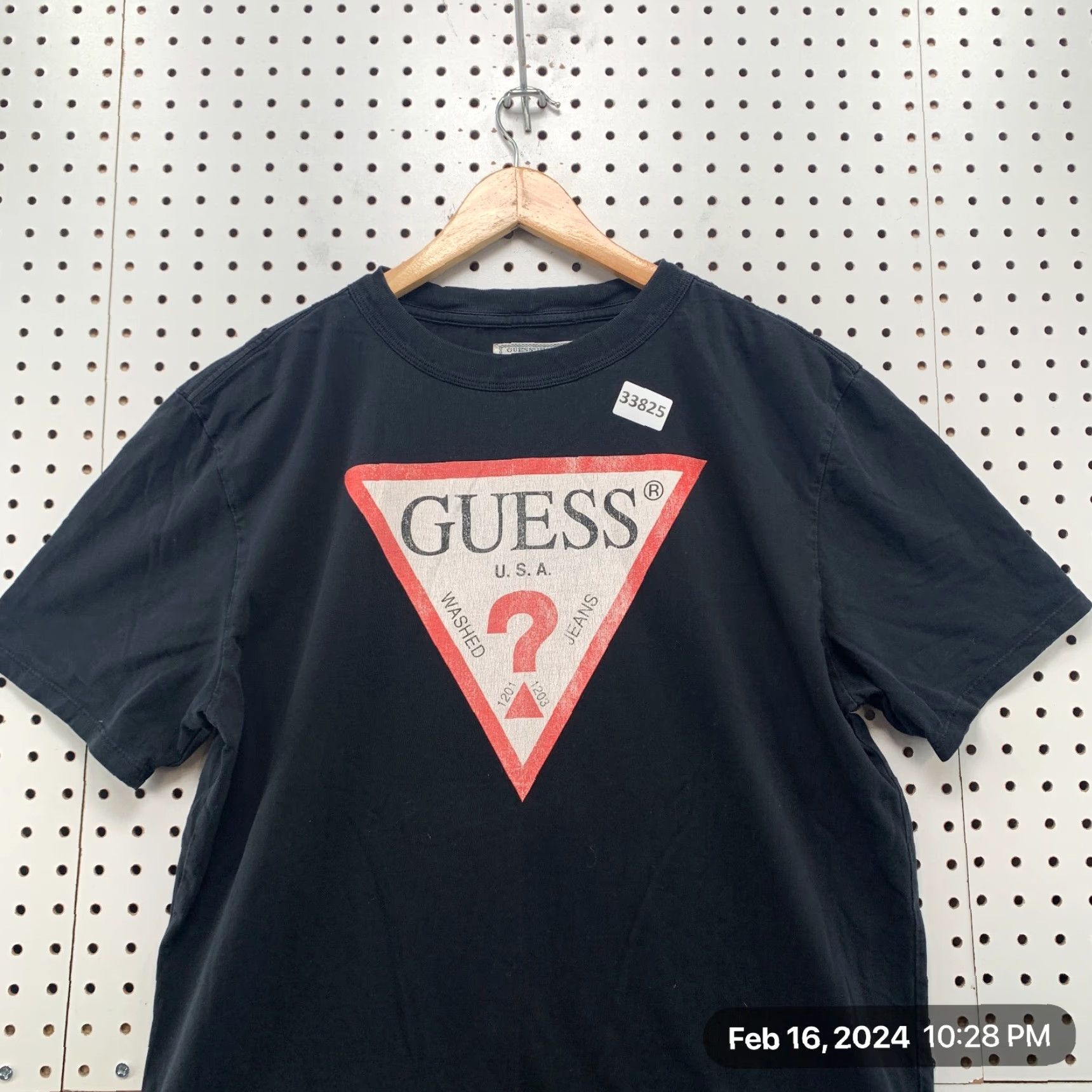 Guess VINTAGE Guess Jeans Shirt Mens Medium Black Logo Casual Short Sleeve 22x28.5 Size US M / EU 48-50 / 2 - 2 Thumbnail