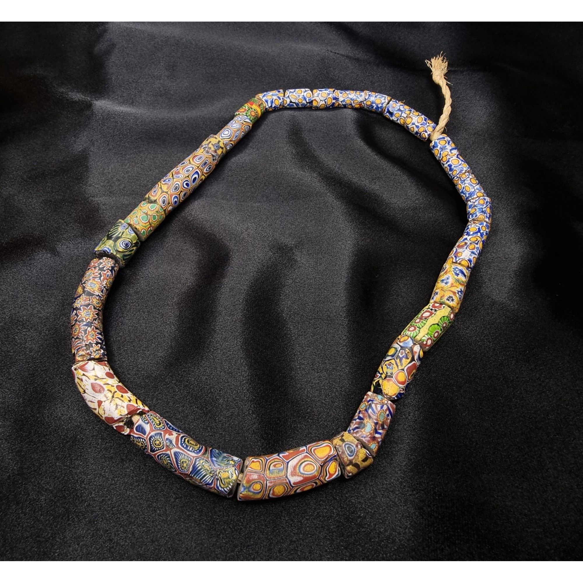 Vintage Antique African Millefiori Trade Bead Necklace With Intricat Size ONE SIZE - 2 Thumbnail