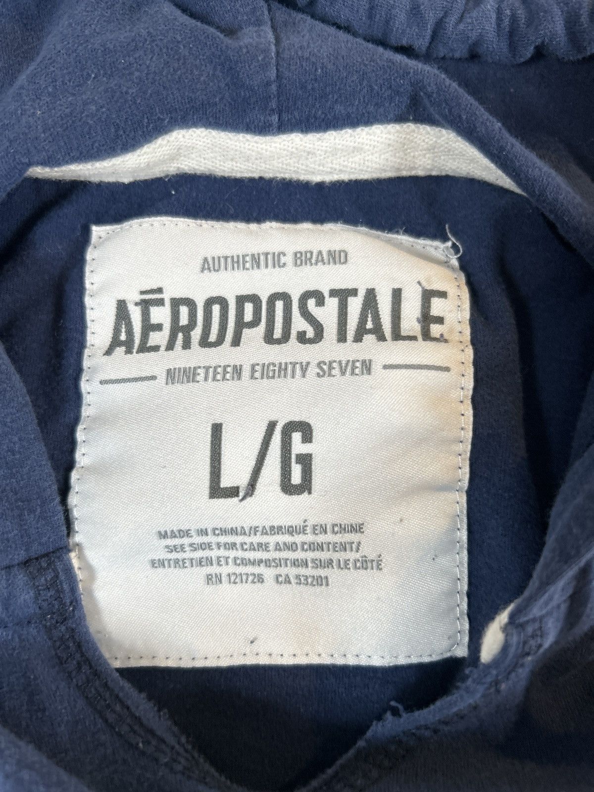 Aeropostale Aeropostale 87 Blue Pullover Hoodie Sweatshirt Men’s L/G0110 Size US L / EU 52-54 / 3 - 3 Thumbnail