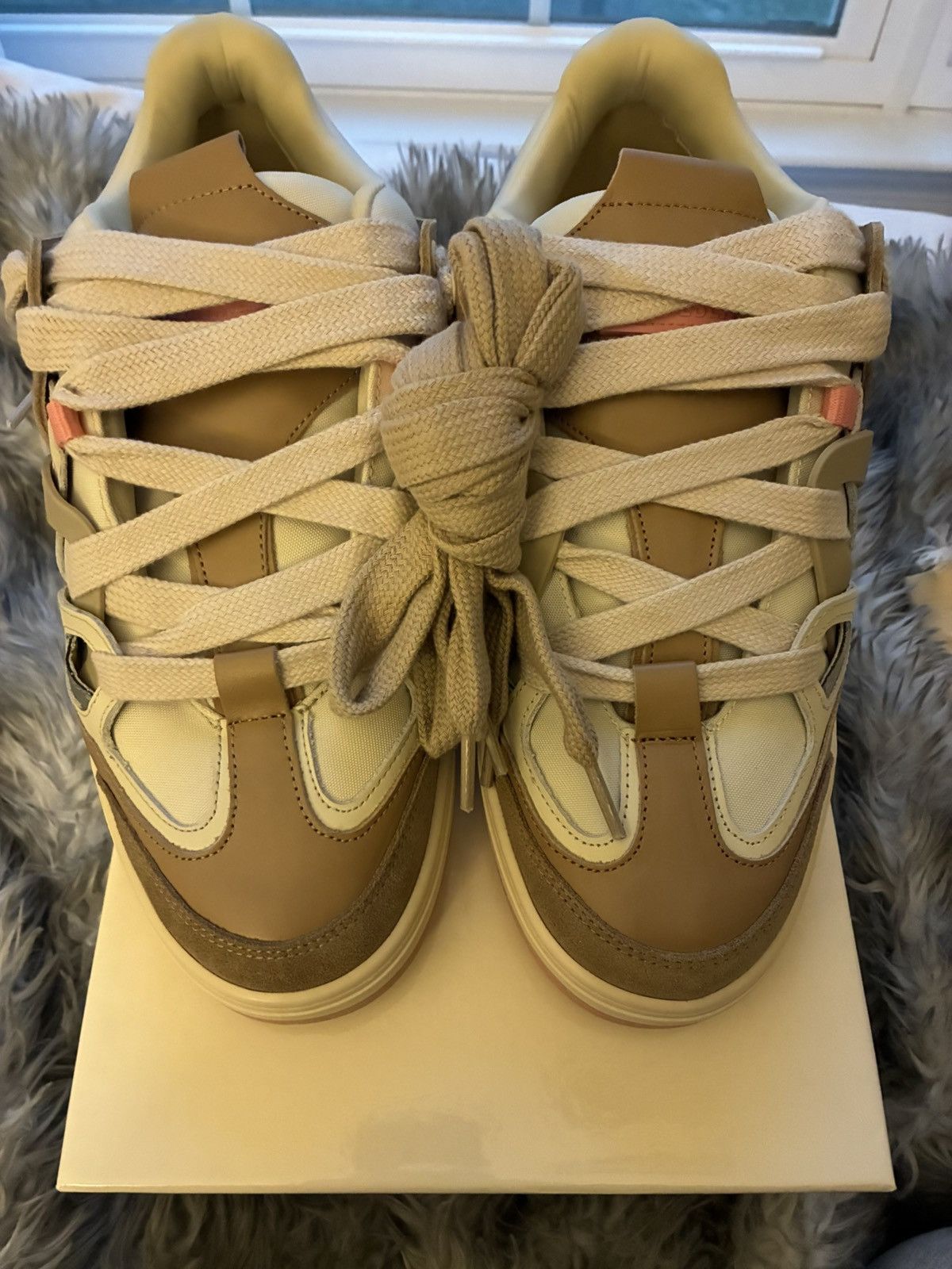 Represent Clo. REPRESENT Bully Sneaker Pink & Sesame Size US 11 / EU 44 - 4 Thumbnail