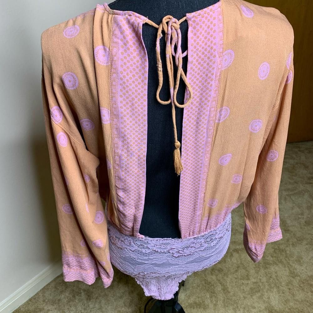 Designer Free People Intimately Free Long-Sleeve Bodysuit Size XS / US 0-2 / IT 36-38 - 5 Thumbnail