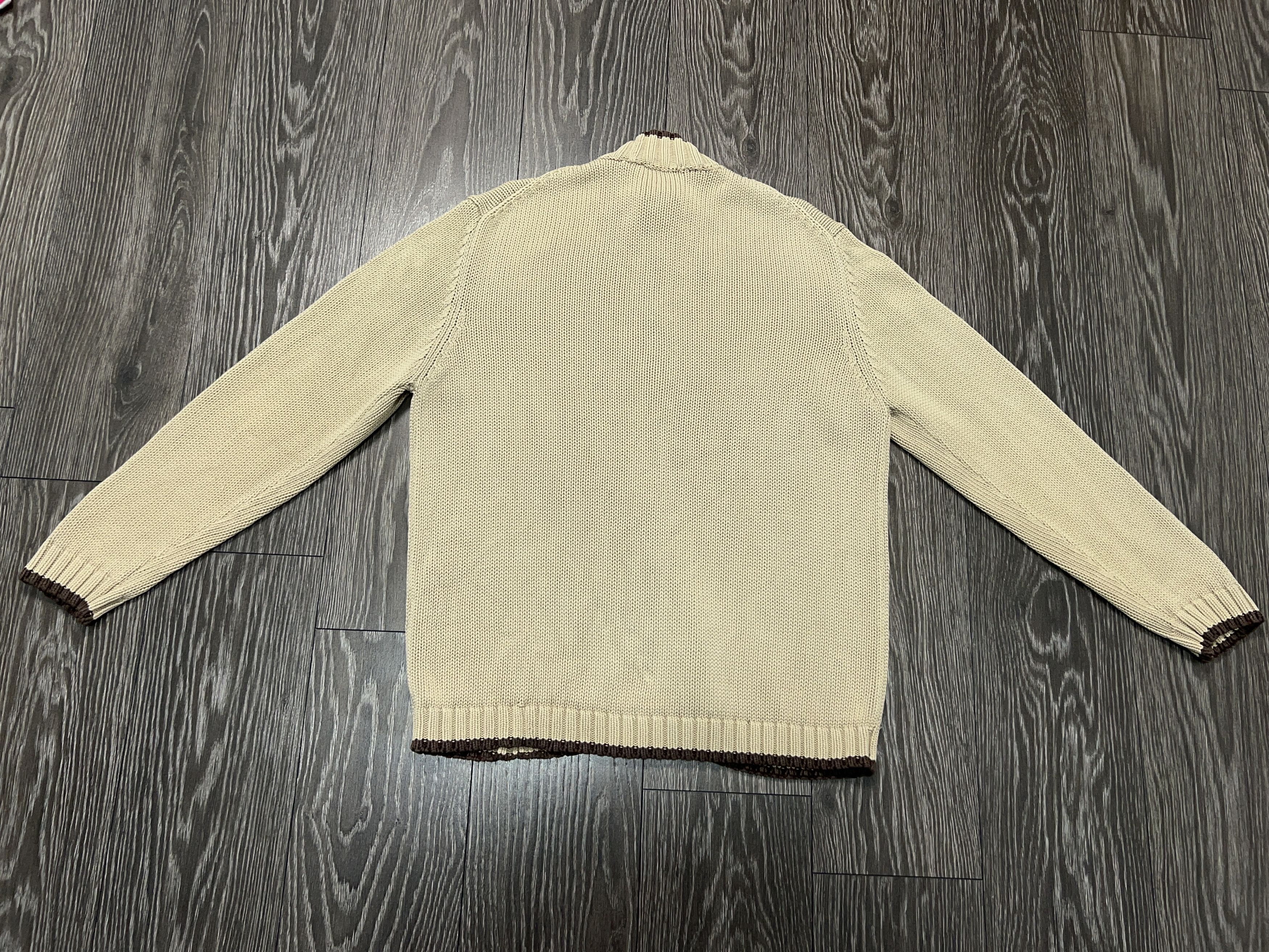 Yves Saint Laurent Vintage YSL Knit Cardigan Cotton Zip Sweater Size XL Size US XL / EU 56 / 4 - 14 Thumbnail