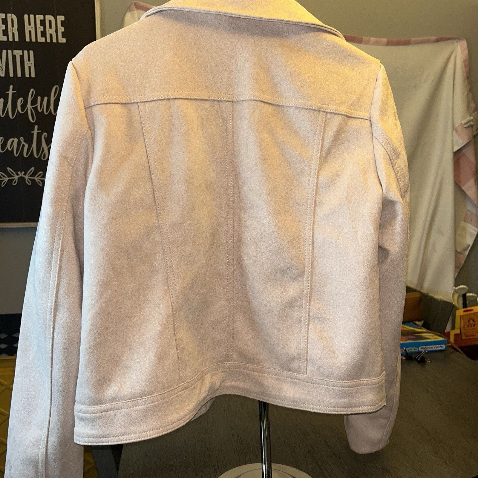 & Other Stories Philosophy Womens Faux Leather Long Sleeve Jacket Pink XL Size XL / US 12-14 / IT 48-50 - 2 Thumbnail