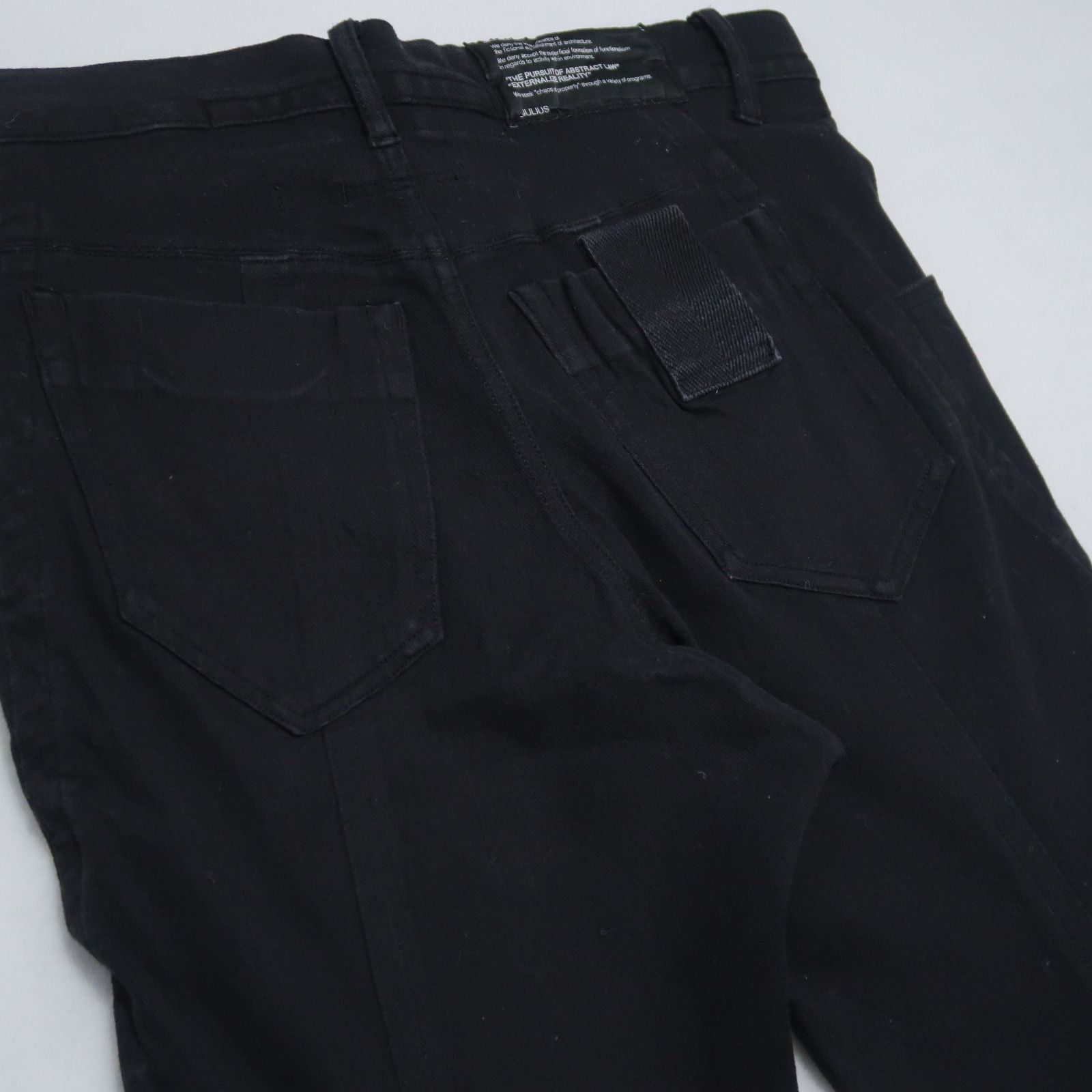 Julius Julius SS14 "Ghost" Spiral Cut Denim Black Size US 34 / EU 50 - 6 Thumbnail