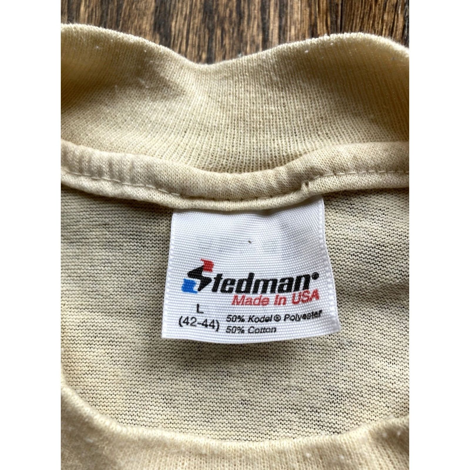 Rhythm VINTAGE Stedman Shirt L Beige The Rockin Gibraltar RARE Blues Rhythm Concert Size US L / EU 52-54 / 3 - 4 Thumbnail