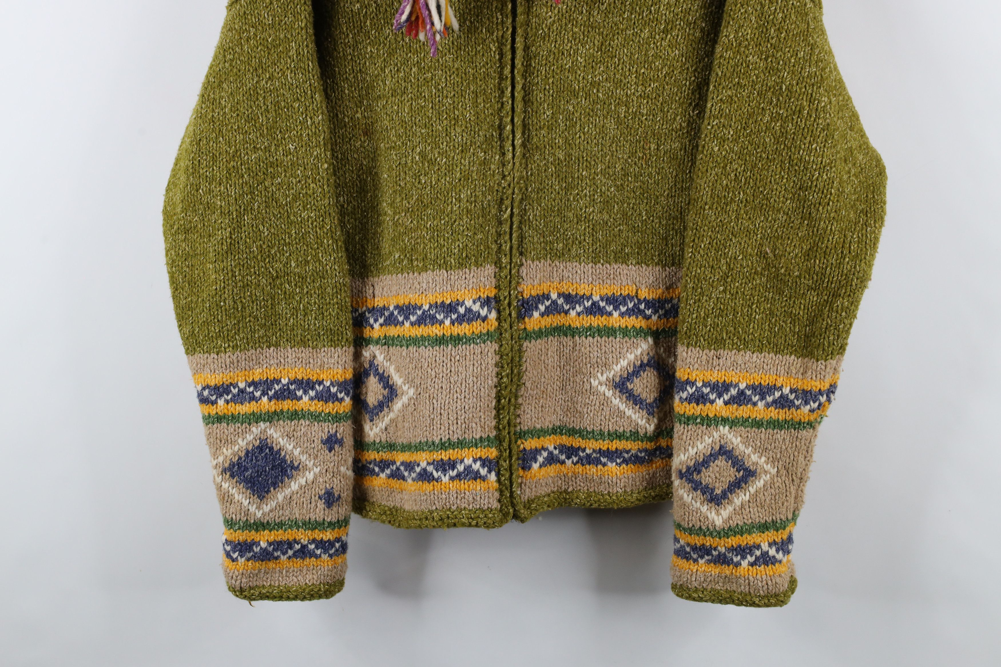 Vintage Vintage 90s Streetwear Fairy Elf Wool Knit Hoodie Jacket Size M / US 6-8 / IT 42-44 - 3 Thumbnail