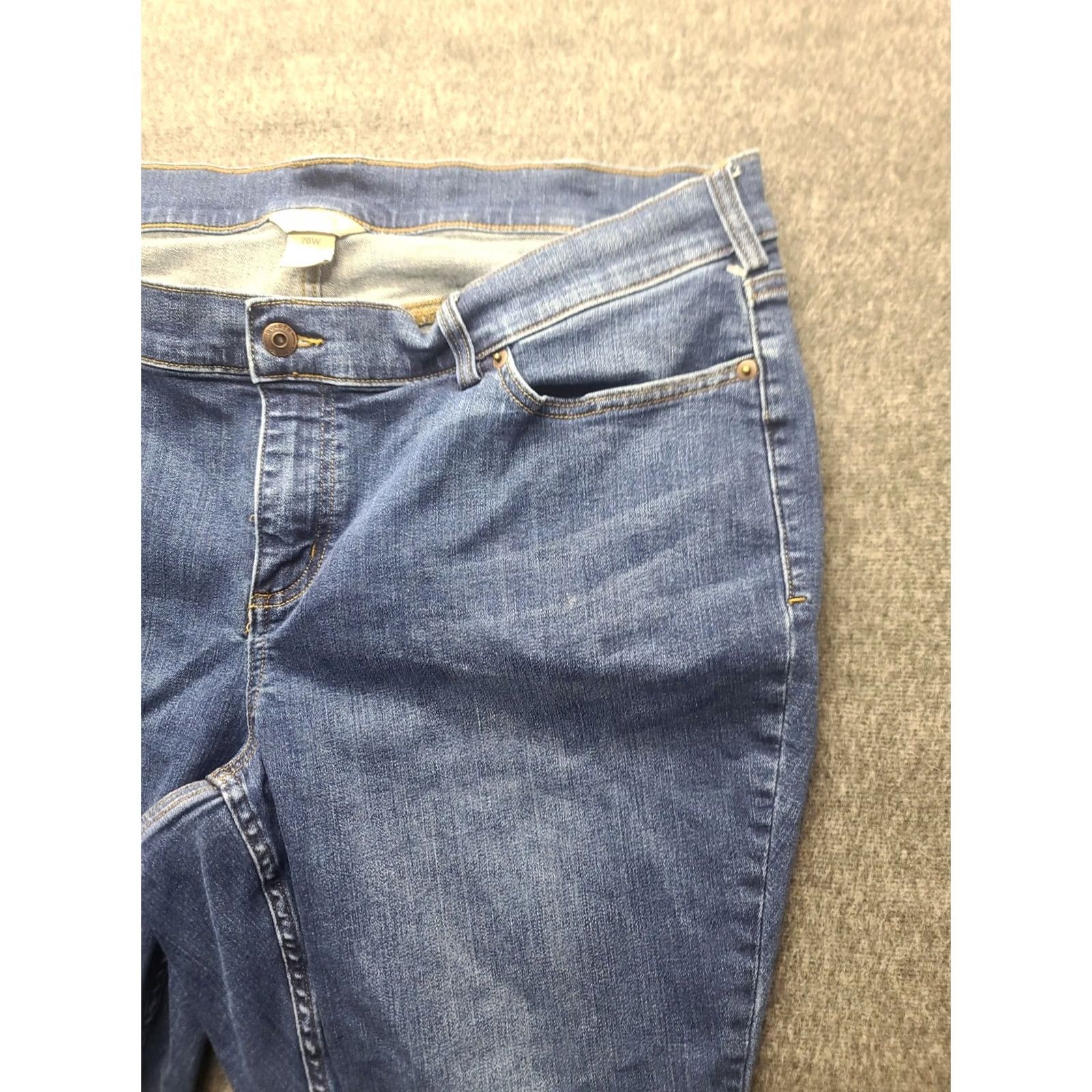 Denime Duluth Denim Jeans Womens 20W 38x28 Slim Stretch Ankle Cut Blue Denim utility? Size 42" / US 20 - 6 Thumbnail