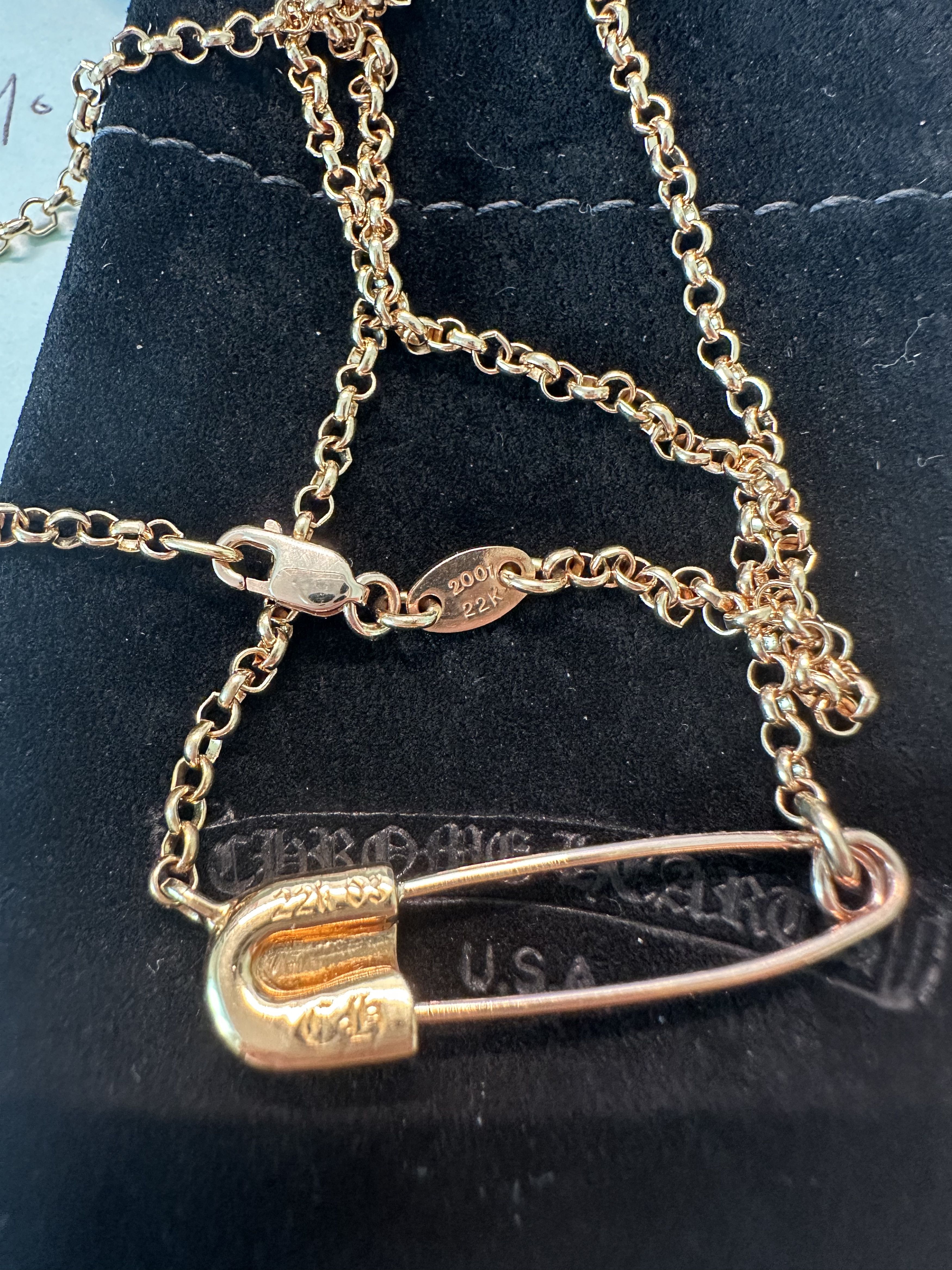 Chrome Hearts Chrome Hearts Safety Pin Roll Chain Necklace 16inch Size ONE SIZE - 3 Thumbnail