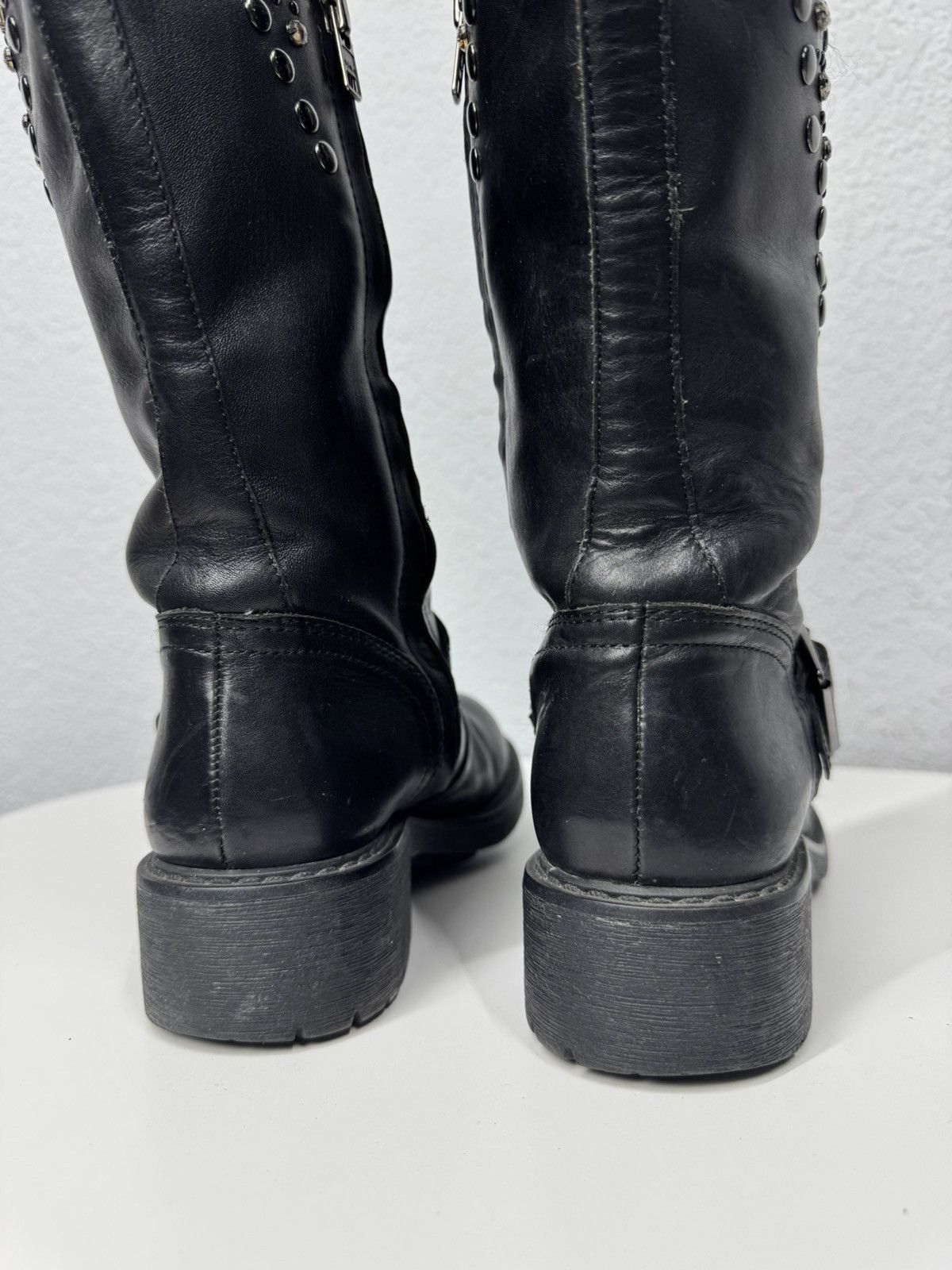 ASH Vintage Leather High Heel Boots Avantgarde Gothic Y2K Guidi Size US 6 / IT 36 - 8 Thumbnail