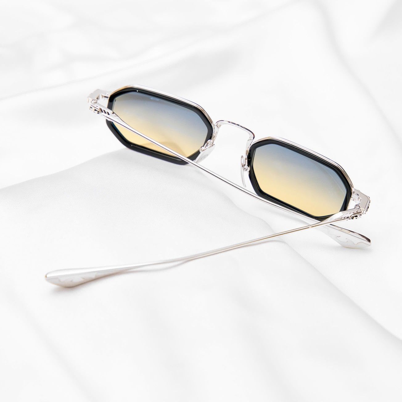 Chrome Hearts CHROME HEARTS STYLIDA BLACK/SHINY SILVER SUNGLASSES Size ONE SIZE - 6 Thumbnail