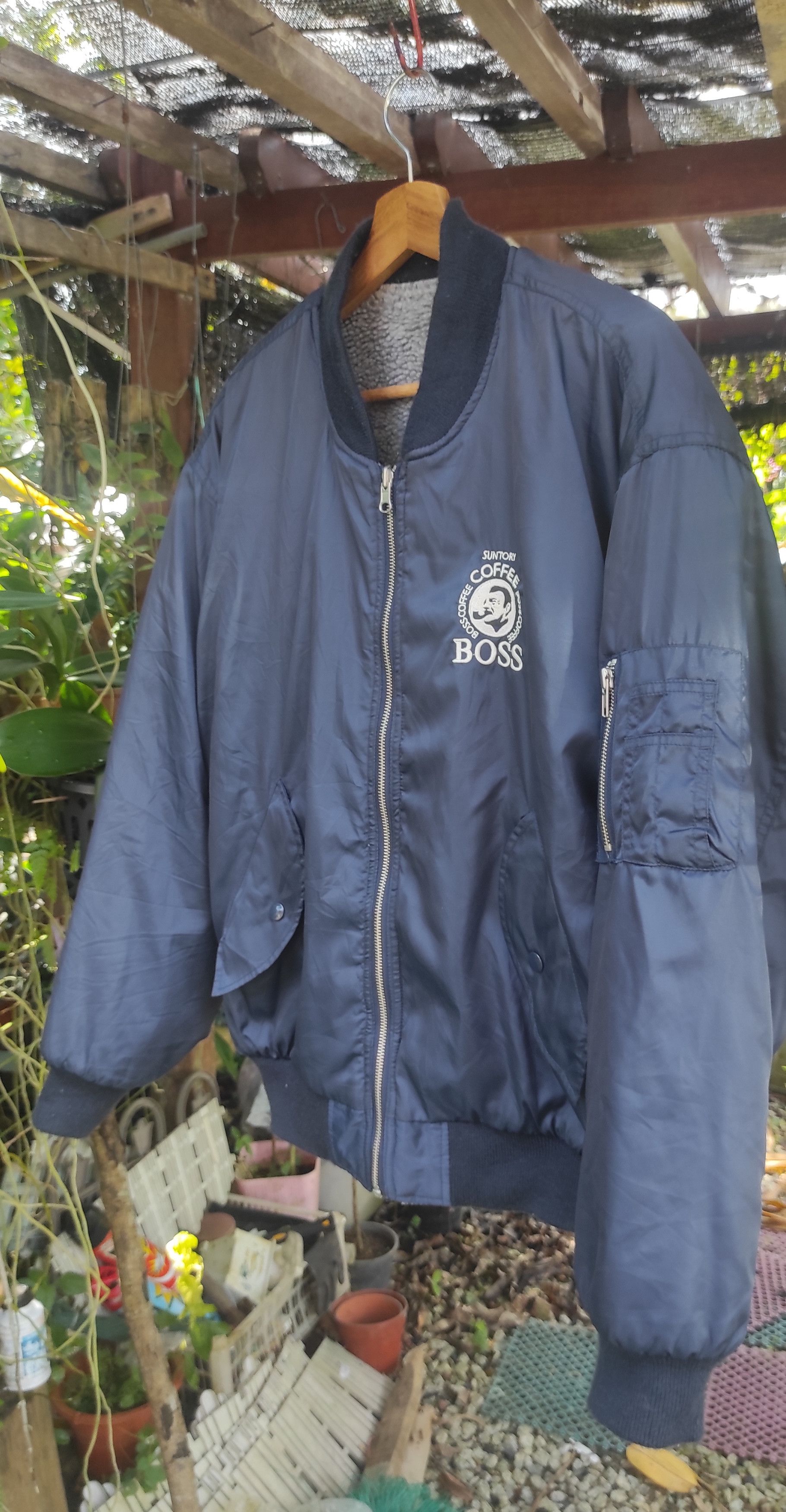 Japanese Brand Reversible Suntory Coffee Boss MA-1 Bomber Jacket Size US M / EU 48-50 / 2 - 2 Thumbnail