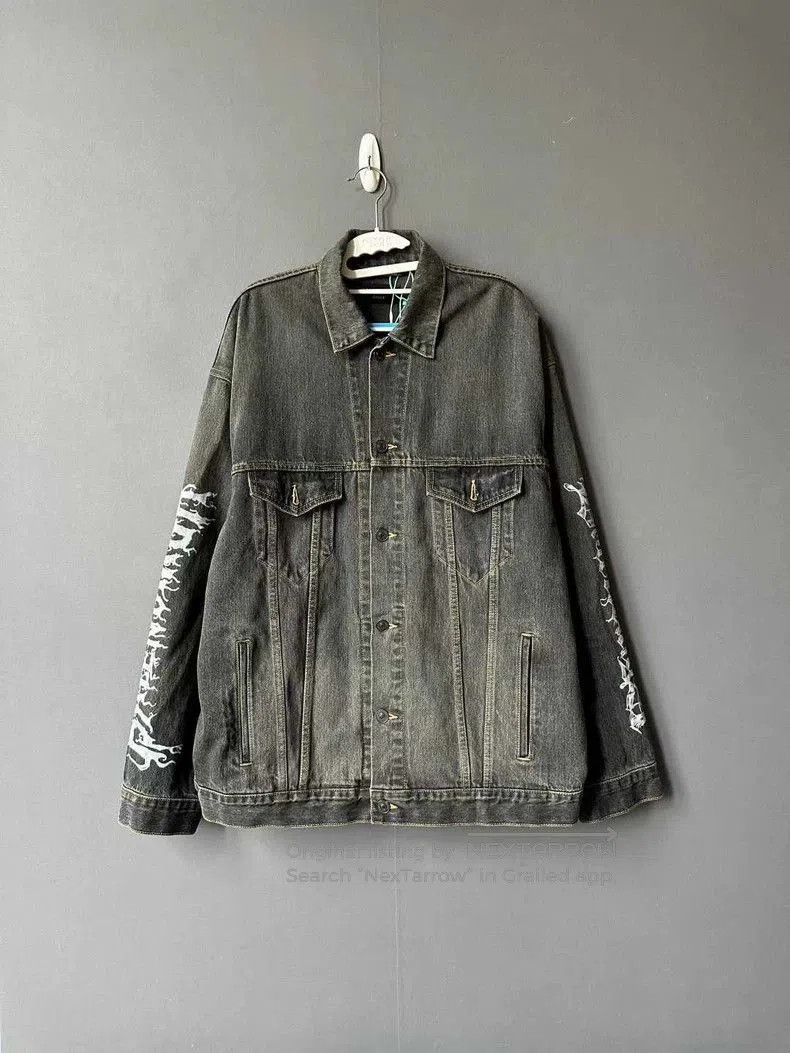 Balenciaga Graffiti Denim Jacket.
