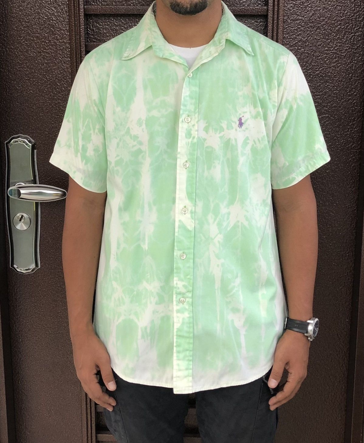 Polo Ralph Lauren Polo Ralph Lauren Men Tie Dye Button Down Short Sleeve Shirt Size US M / EU 48-50 / 2 - 7 Thumbnail