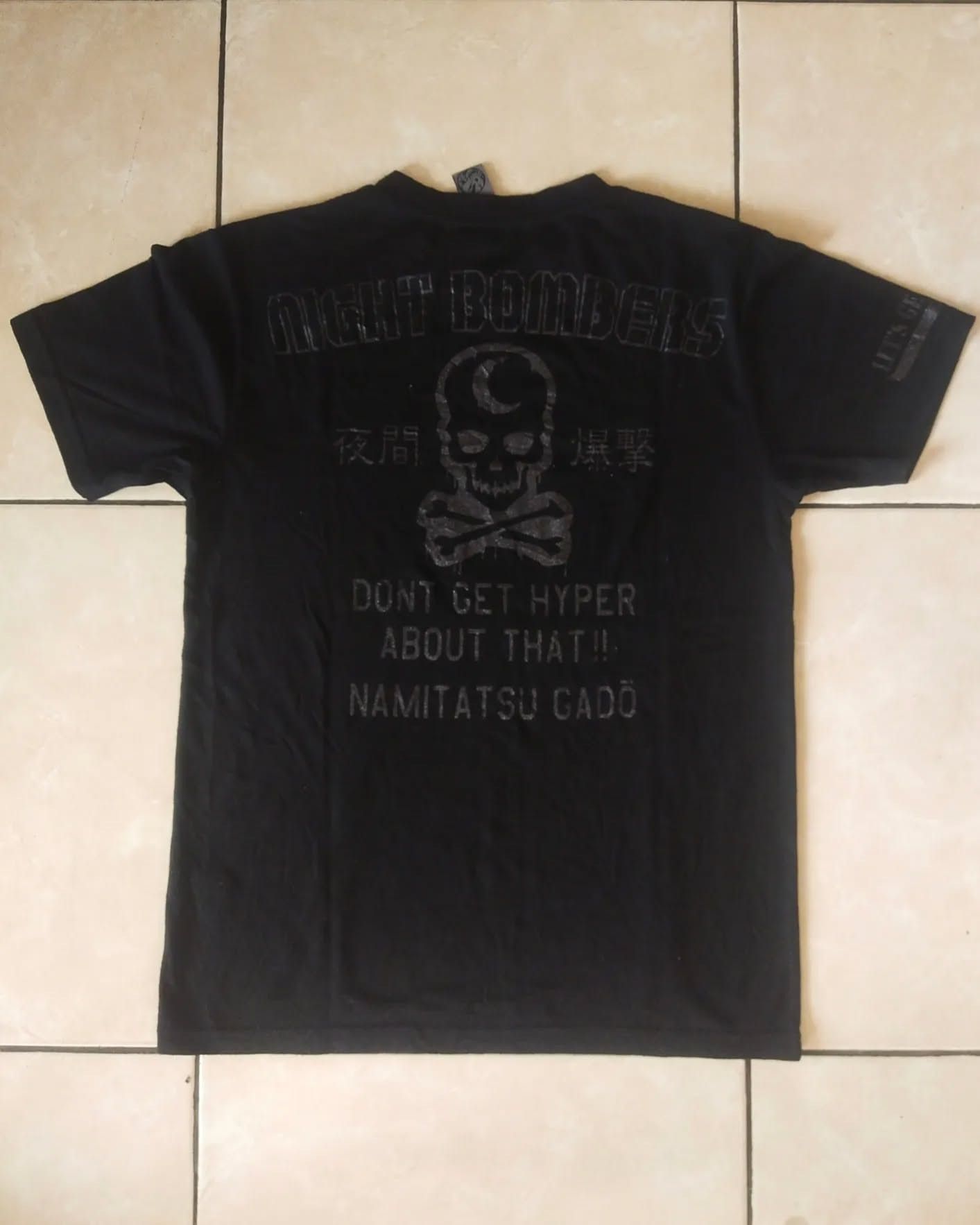 Japanese Brand GADO NAMITASU “Night Bombers” Skull Graphic T-Shirt Japan Size US S / EU 44-46 / 1 - 2 Thumbnail
