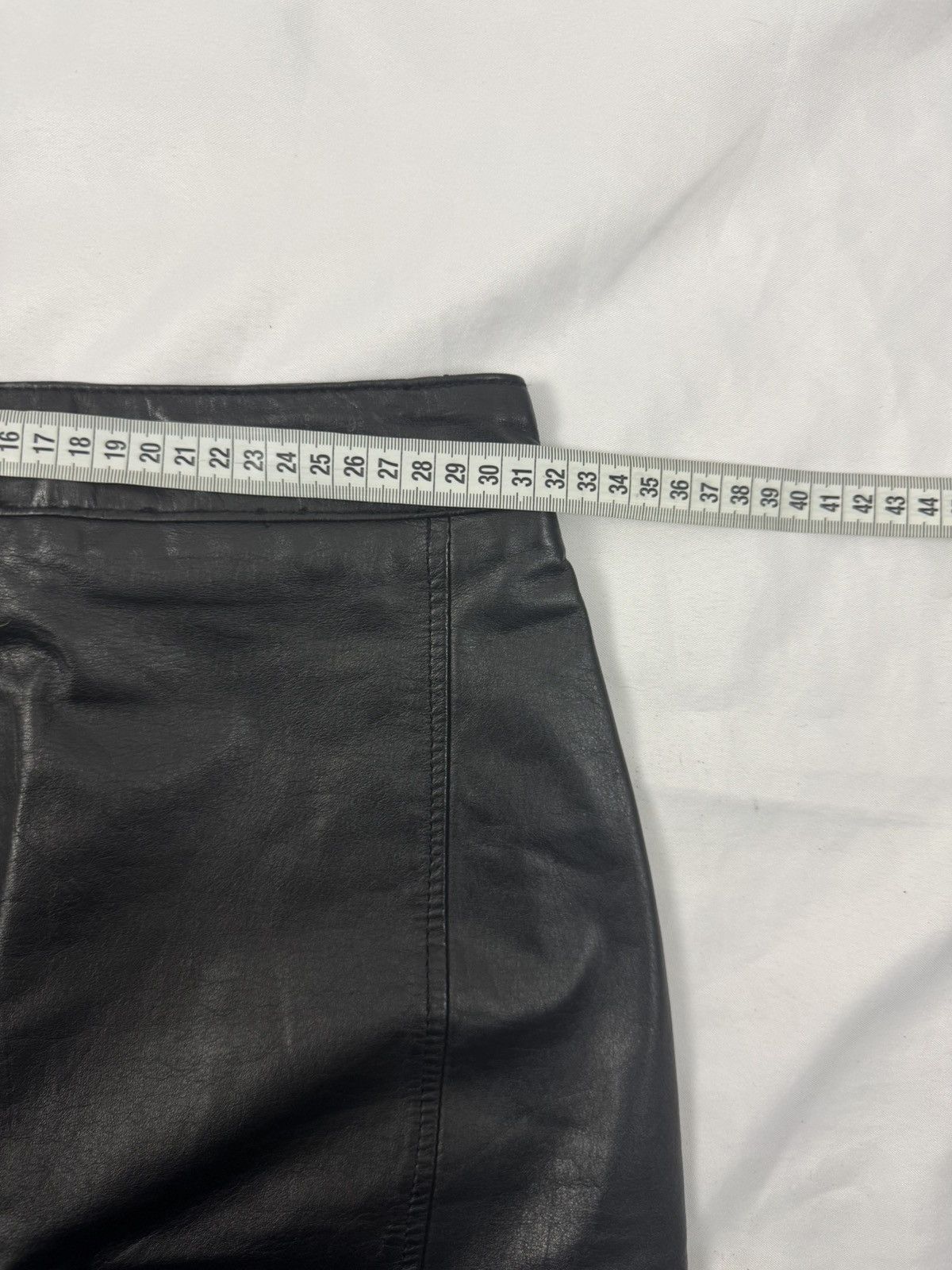 Other Vintage 80s PELLE CUIR Leather High-Waisted Pencil Skirt Size 27" / US 4 / IT 40 - 9 Thumbnail