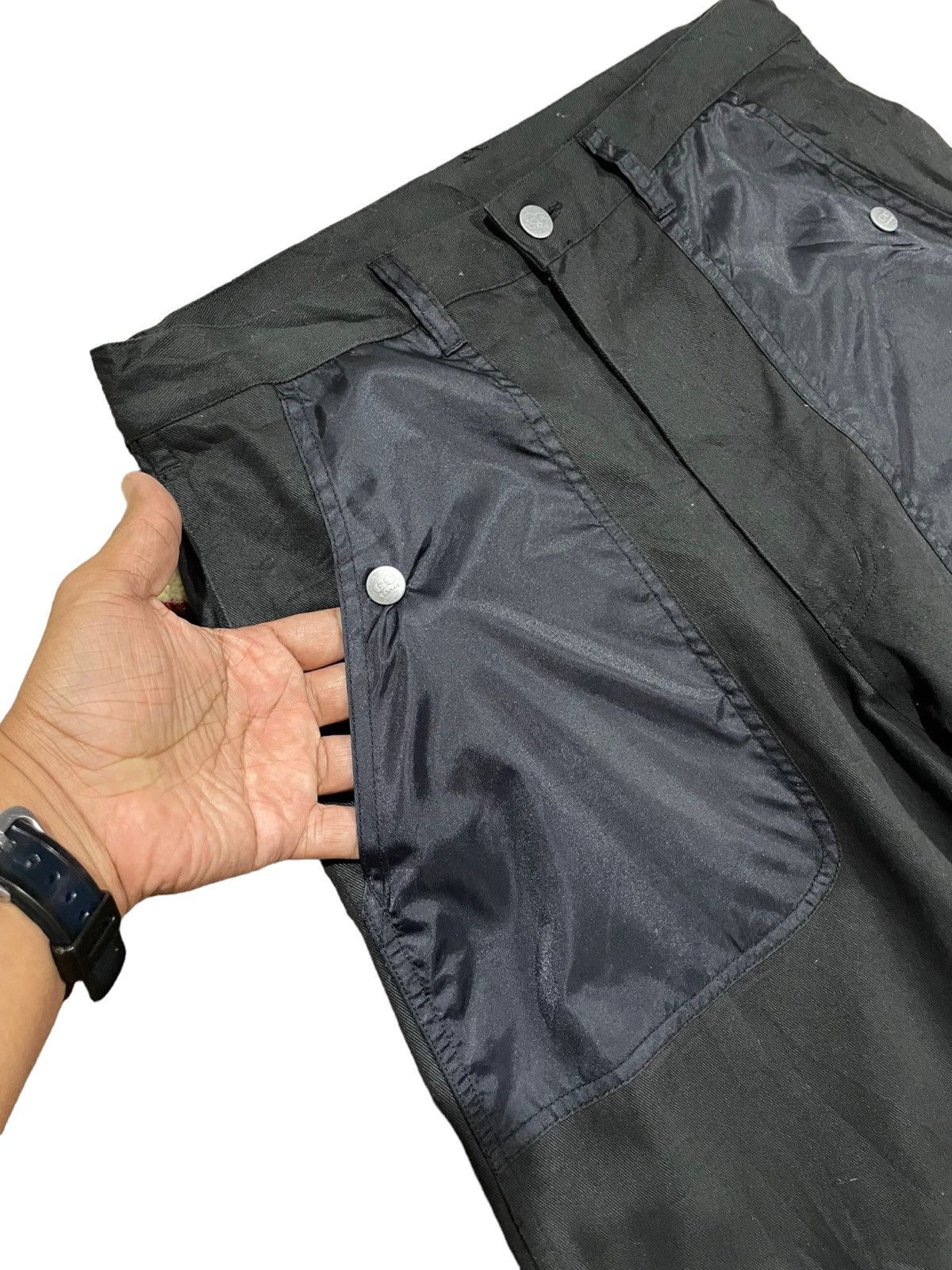 If Six Was Nine Kansai Yamamoto Futuristic Dual Nylon/Cotton Baggy Pants Size US 32 / EU 48 - 10 Thumbnail