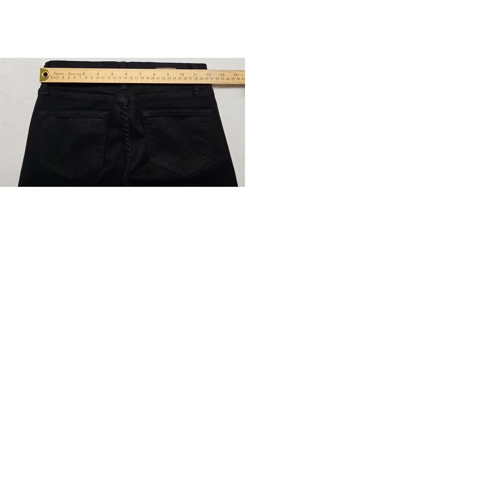 Bell Principle Denim Flare Jeans Womens Size 25 Black Stretch Denim Bell Bottom Regular Inseam 31in Size 42" / US 20 - 9 Thumbnail