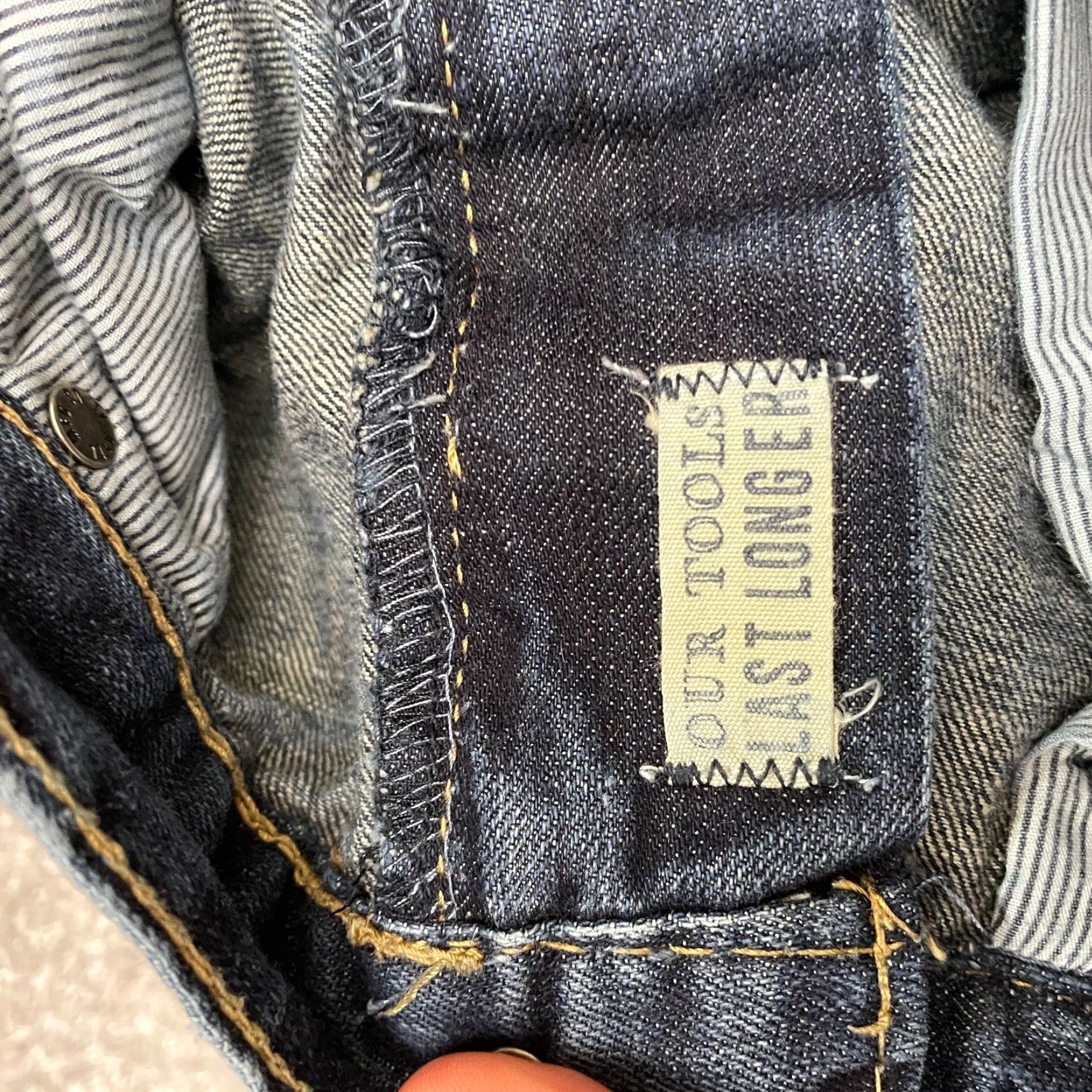 Denime Axel Jeans Denim Blue Dark Wash Mid Rise 32x30 Cotton Regular Womens Straight 5-Pocket Design Classic City USA (Mens) Size 24" / US 00 / IT 34 - 5 Thumbnail