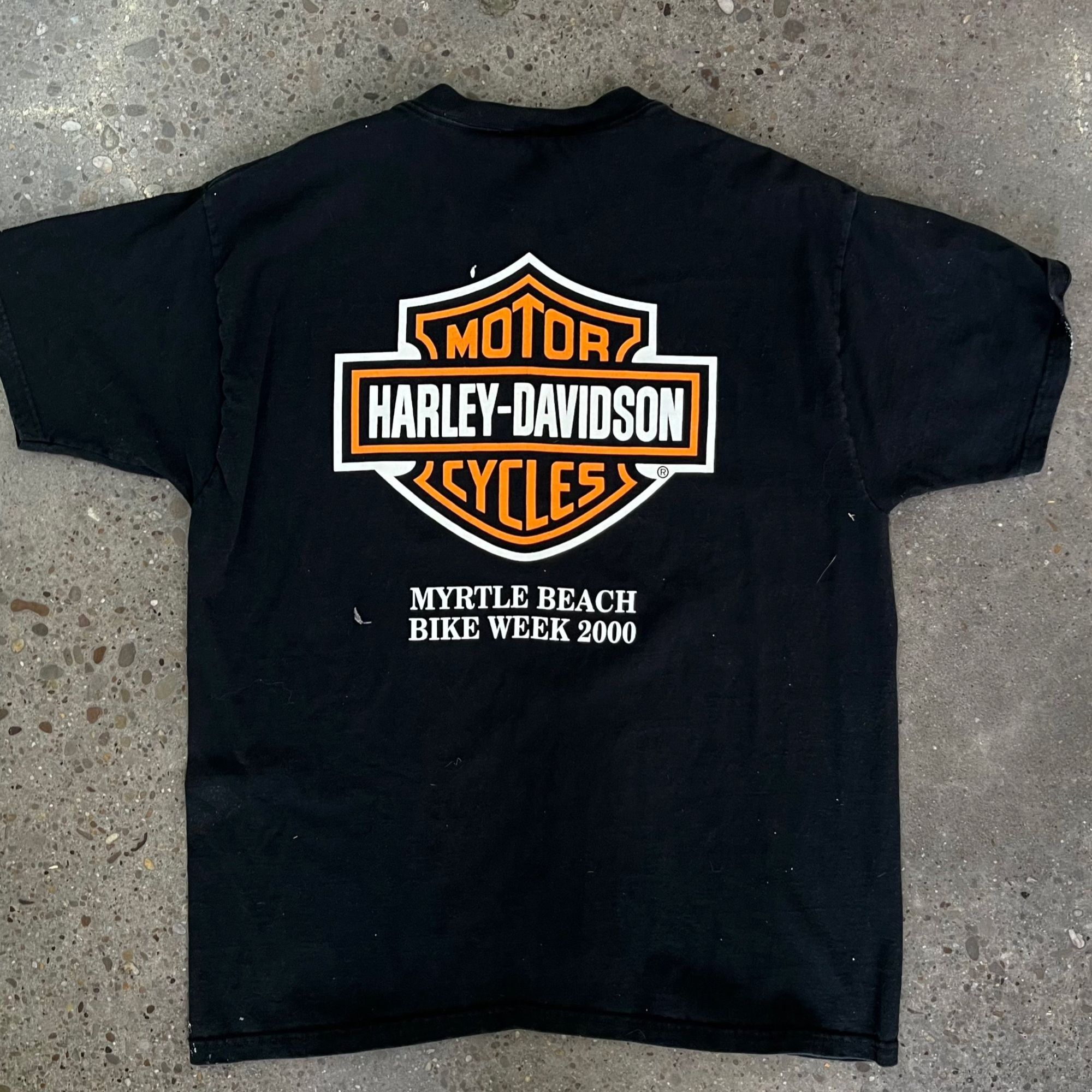Harley Davidson × Vintage Vintage 2000s Distressed Harley Davidson Graphic Tee Size US L / EU 52-54 / 3 - 5 Thumbnail
