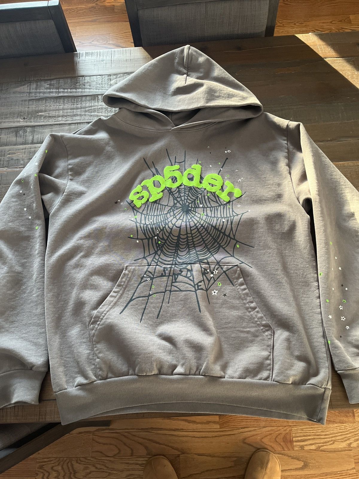 Spider Grey/Green OG Web Hoodie