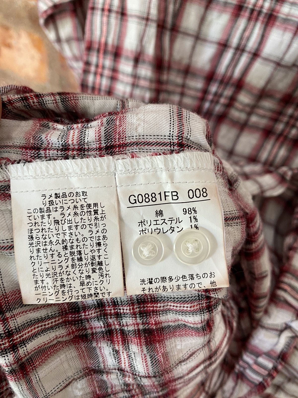 Isamu Katayama Backlash Vtg Edge Rupert wrinkles checked flannel Size US S / EU 44-46 / 1 - 13 Thumbnail