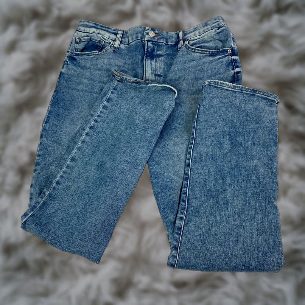 Express Express Jeans Womens 90s Slim Size L Short High Rise Straight Jeans Stretch Size 36" / US 14 / IT 50 - 1 Thumbnail