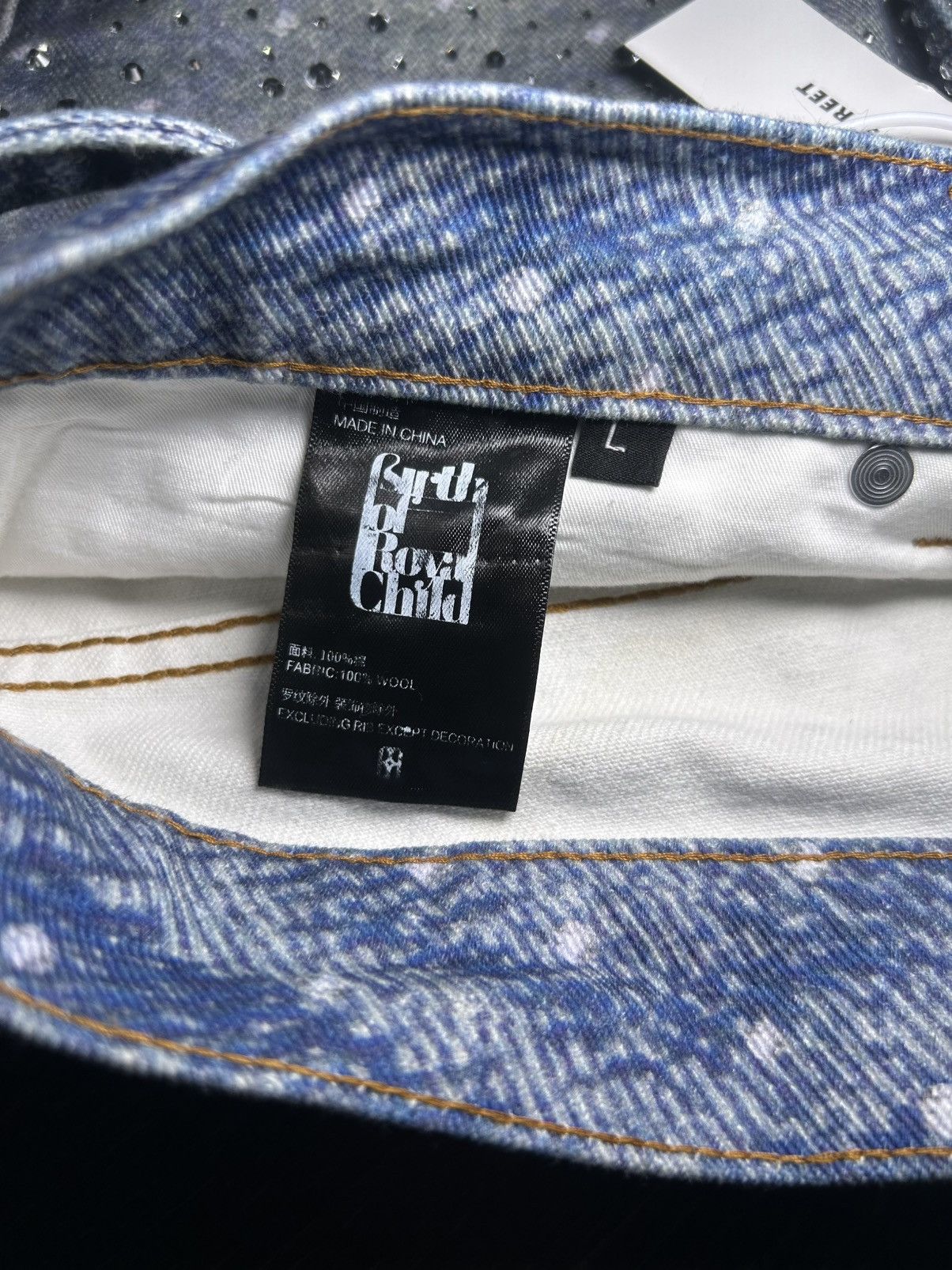 Birth of Royal Child Birth Of Royal Child Swarovski Blue Denim Size US 34 / EU 50 - 5 Thumbnail