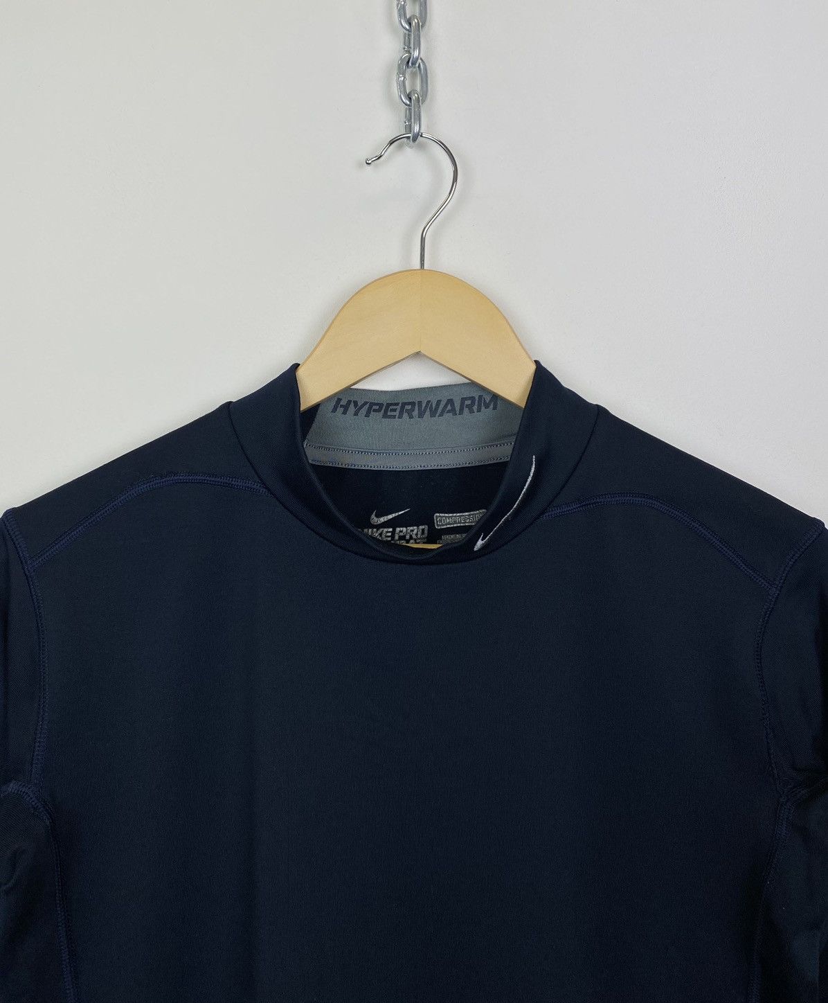 Nike Nike Pro Combat Hyperwarm Compression Rash Guard Shirt Top Size US M / EU 48-50 / 2 - 2 Thumbnail