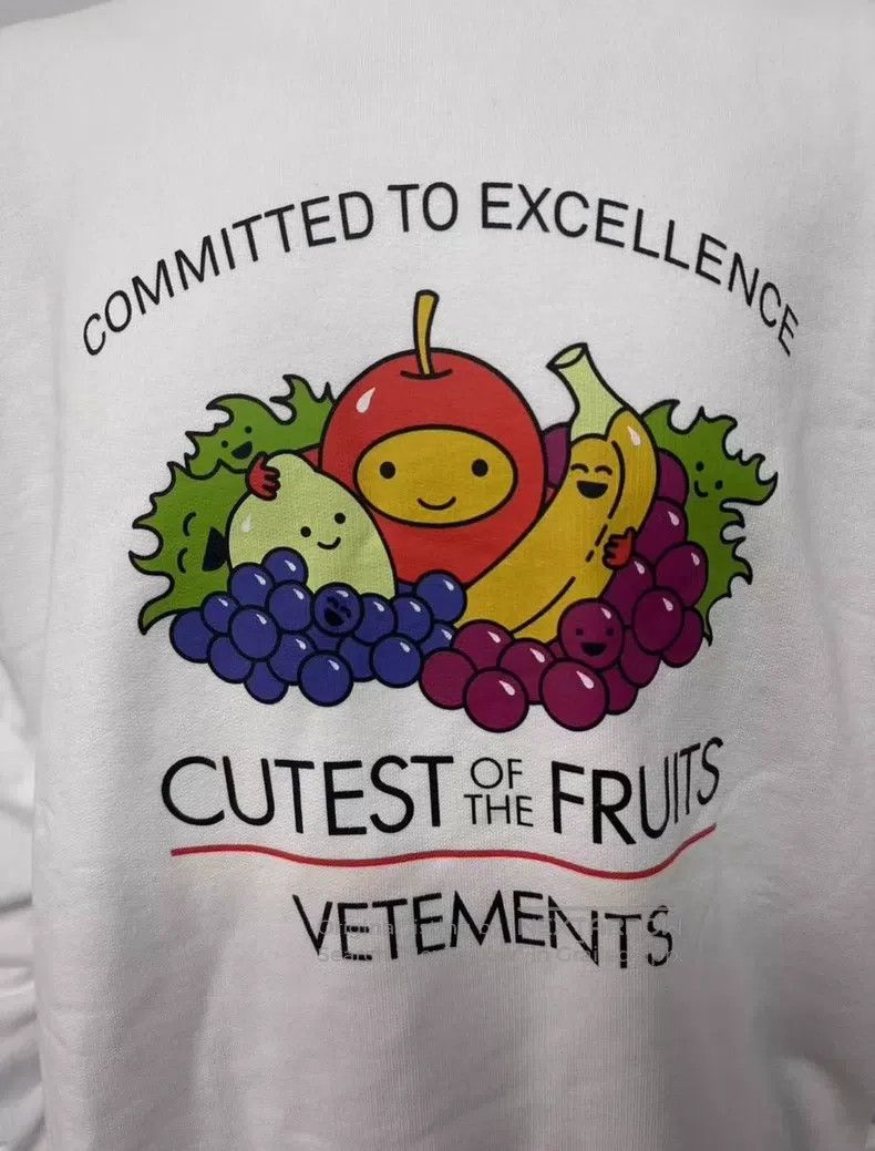 Vetements Vetements Fruit Print Hoodie Size US S / EU 44-46 / 1 - 3 Thumbnail