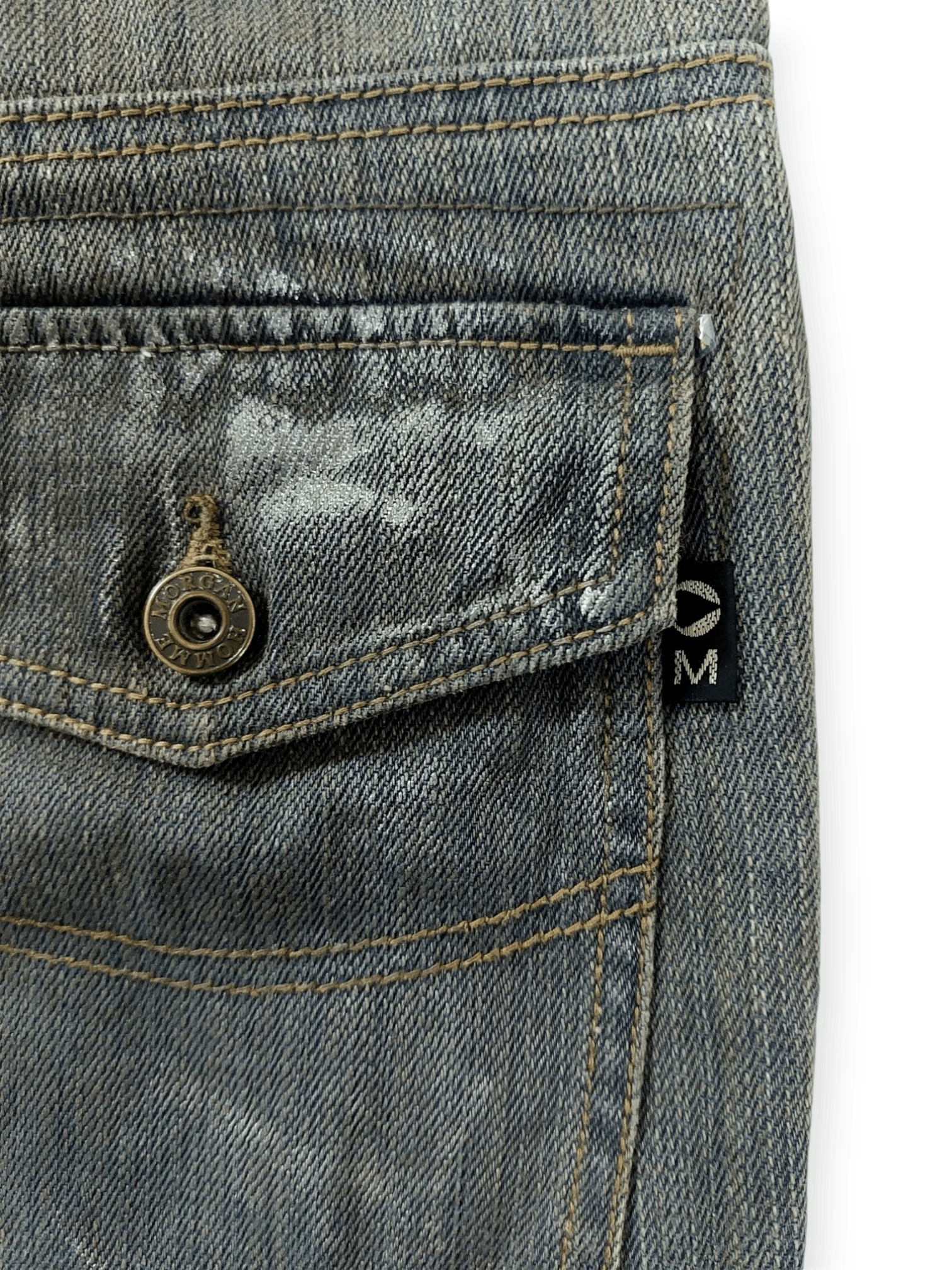 Morgan Homme Morgan Homme Rusty Acid Wash Rare Design Size US 29 - 13 Thumbnail