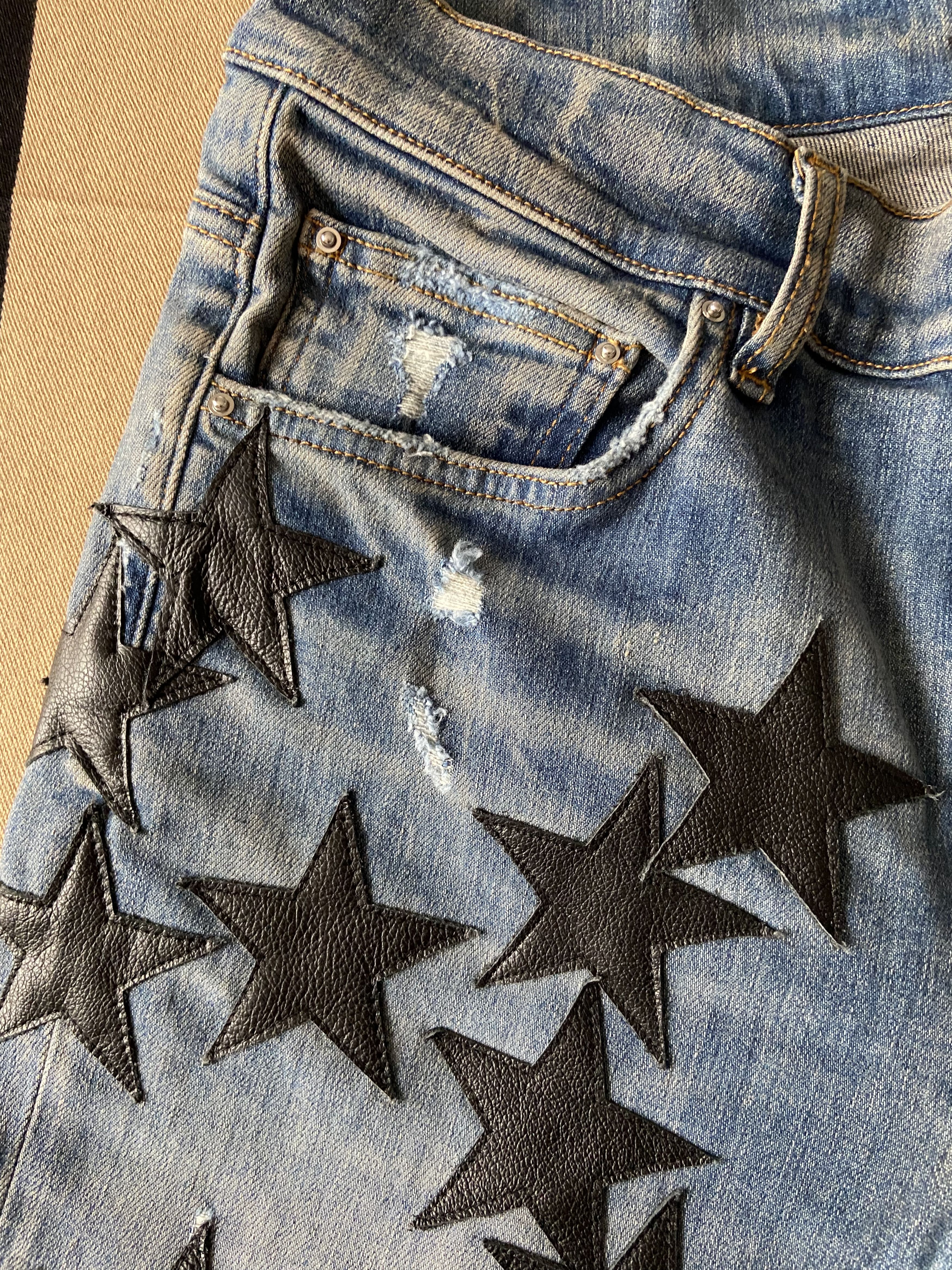 Amiri New AMIRI Chemist Leather Star Jeans Size US 32 / EU 48 - 7 Thumbnail