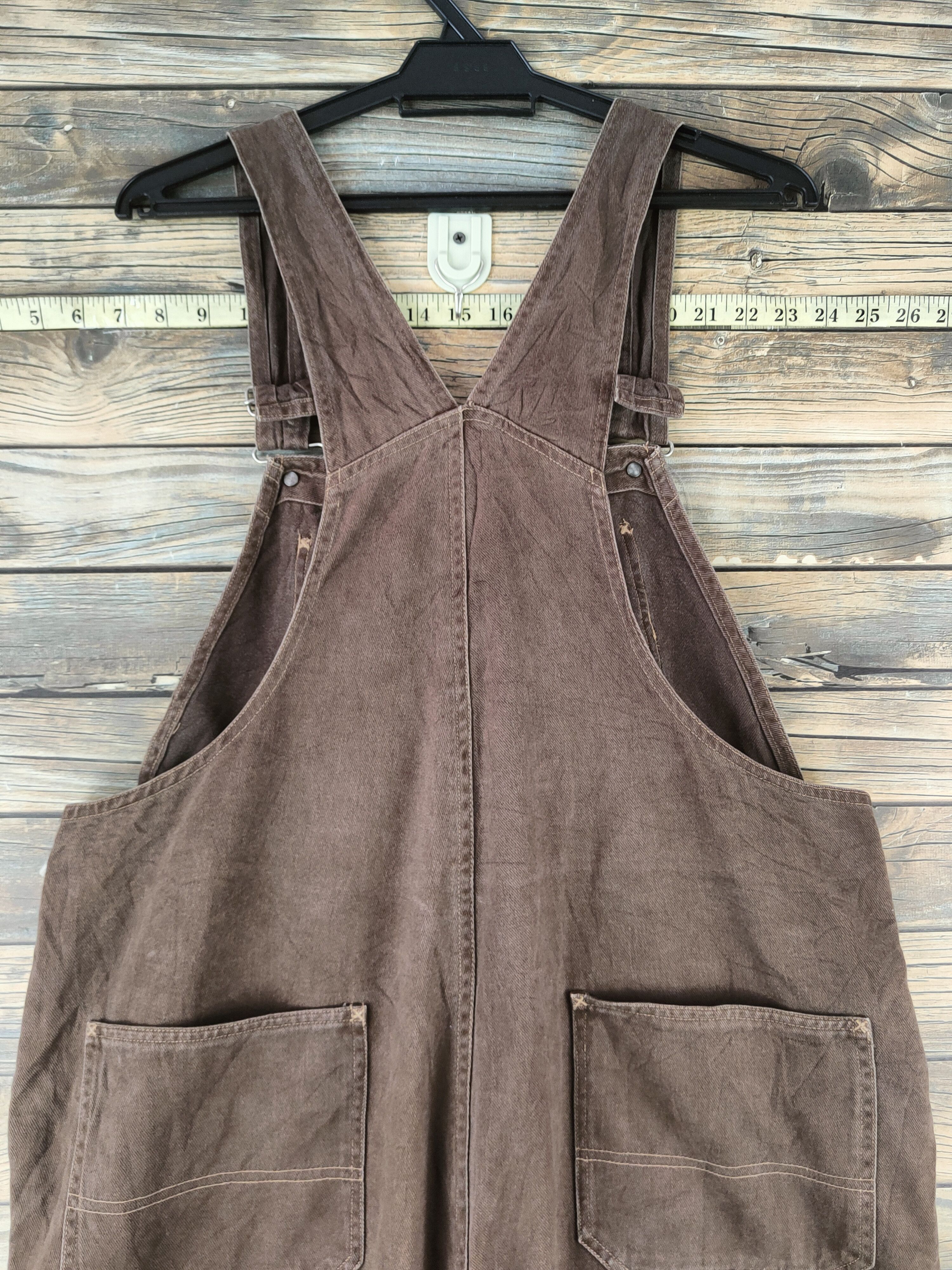Japanese Brand Daily Topics blue jeans Brown Multipocket Jumpsuits #S2930 Size US 31 - 11 Thumbnail