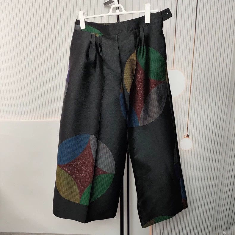 Loewe LOEWE Pure Cotton Wide Leg Pants, Black, Size S Size 24" / US 00 / IT 34 - 1 Thumbnail