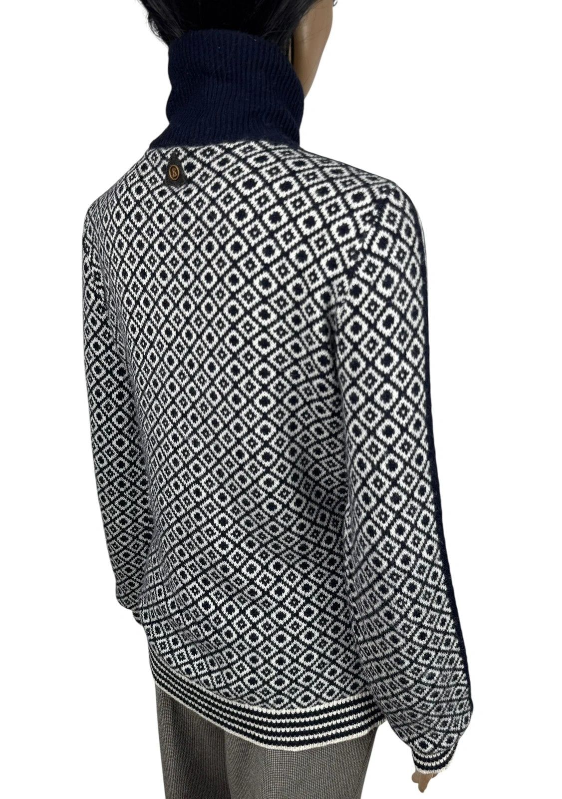 Bogner Bogner Fair Isle Zip Sweater Mock Neck Wool Polyamide size S Size S / US 4 / IT 40 - 8 Thumbnail