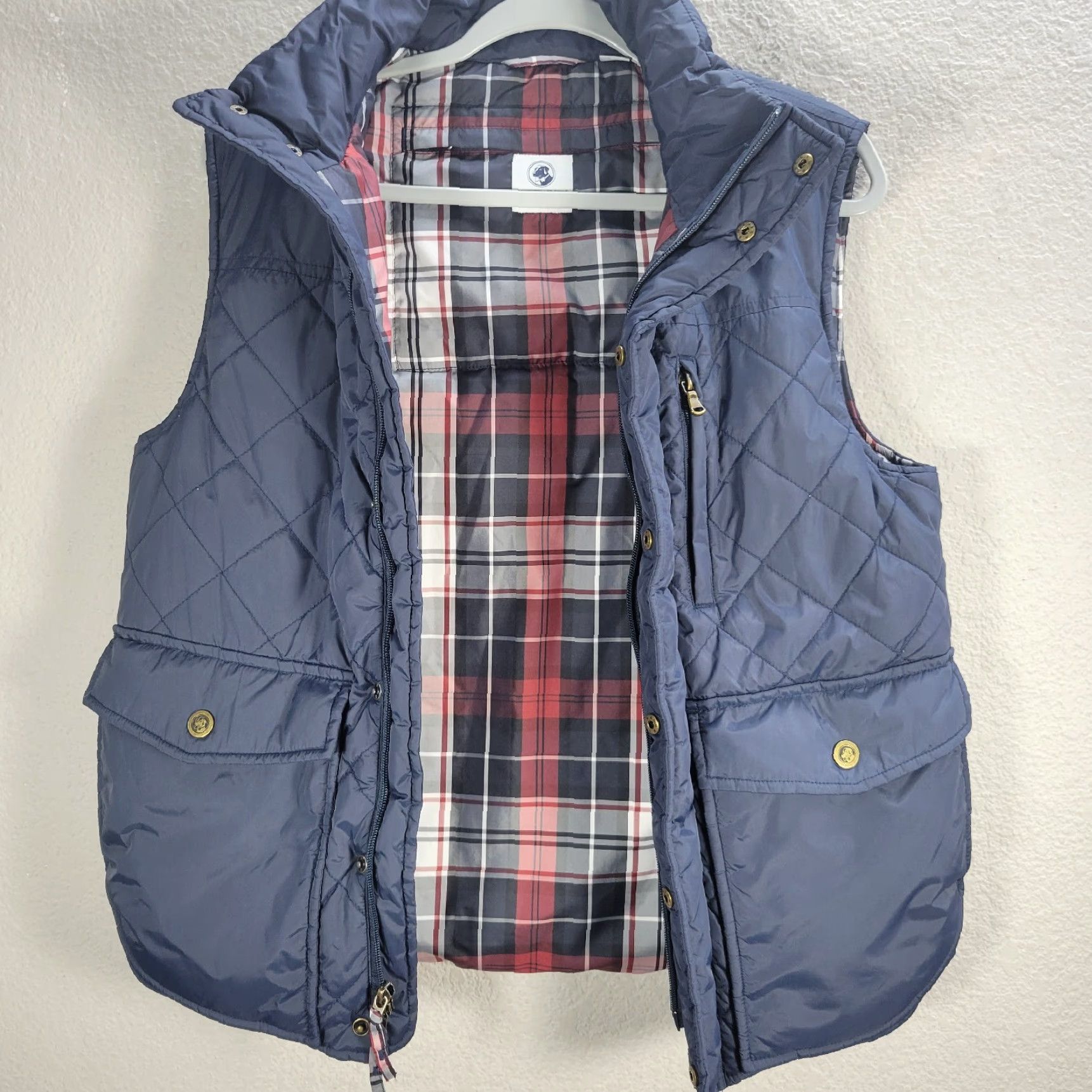 Southern Proper Southern Proper Secret Shot Puffer Vest Quilted Full Zip Navy Blue S Mens Baggy? Size US S / EU 44-46 / 1 - 6 Thumbnail