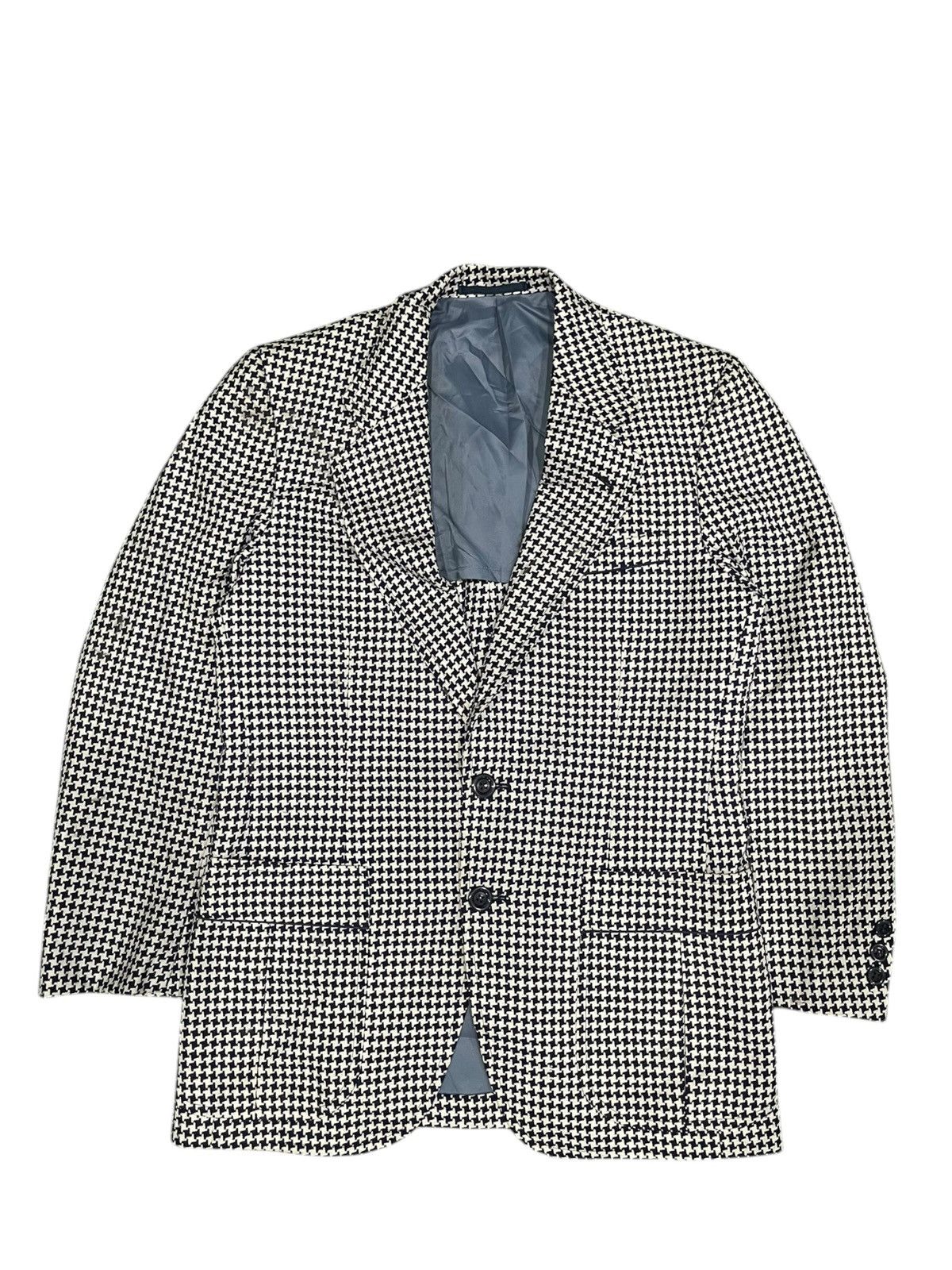 Other Designers Samm Spade Noir Check Tailored Coat Size 36S - 1 Thumbnail