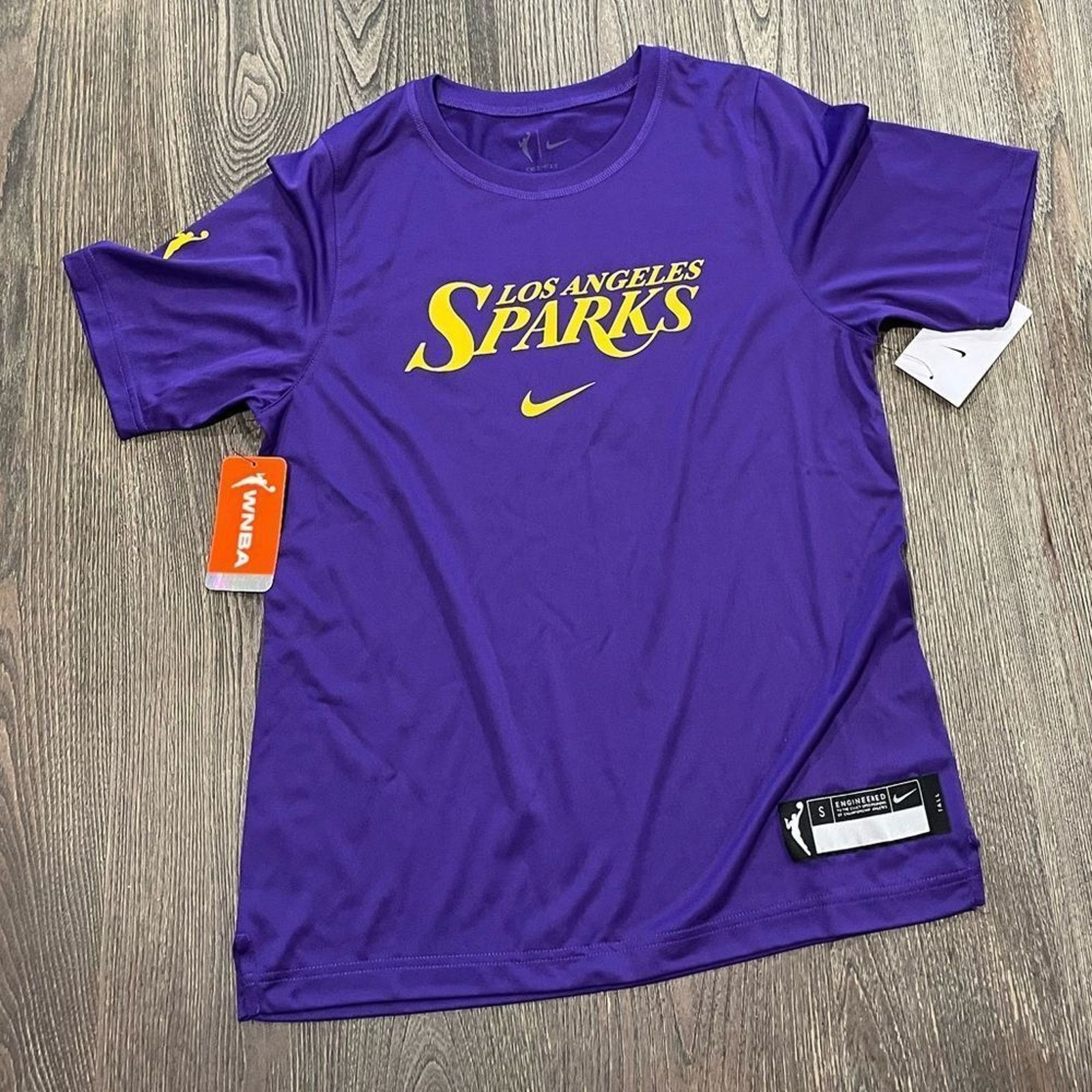 Nike NWT Nike Womens Dri-Fit WNBA Los Angeles Sparks T-Shirt ST Size S / US 4 / IT 40 - 1 Thumbnail